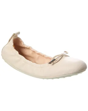 TODs Leather Ballerina Flat