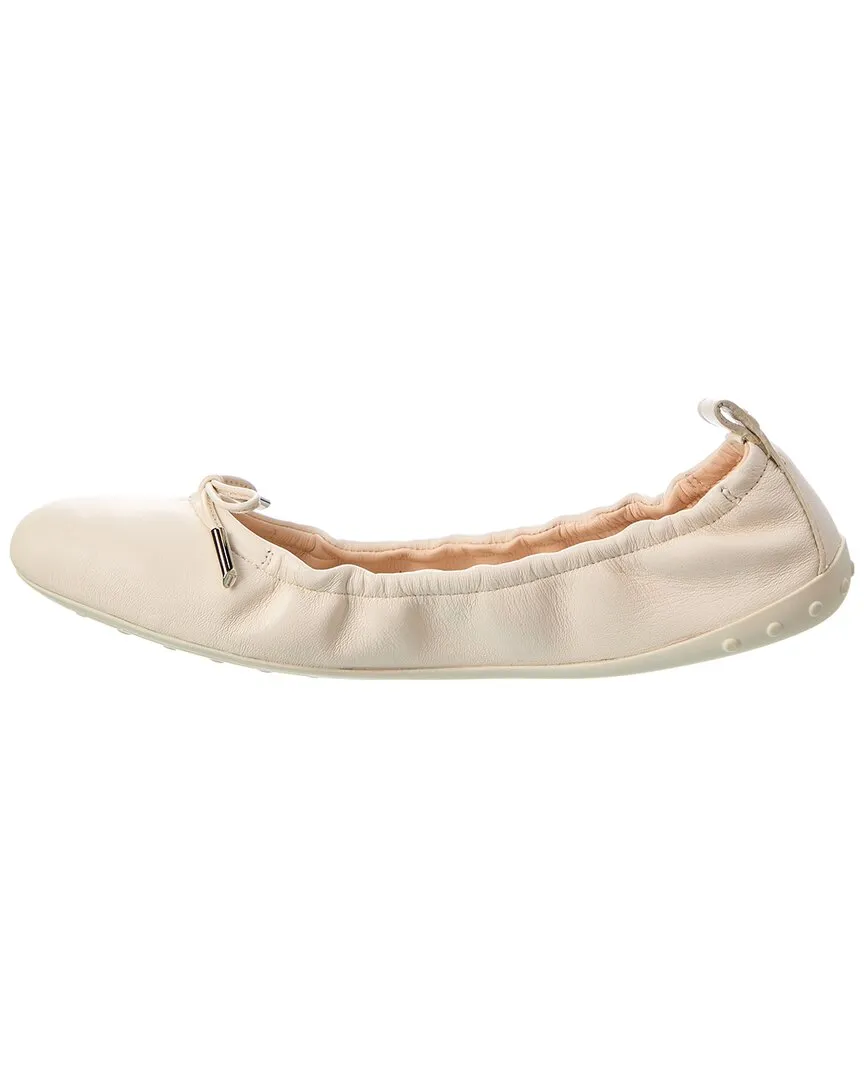 TODs Leather Ballerina Flat