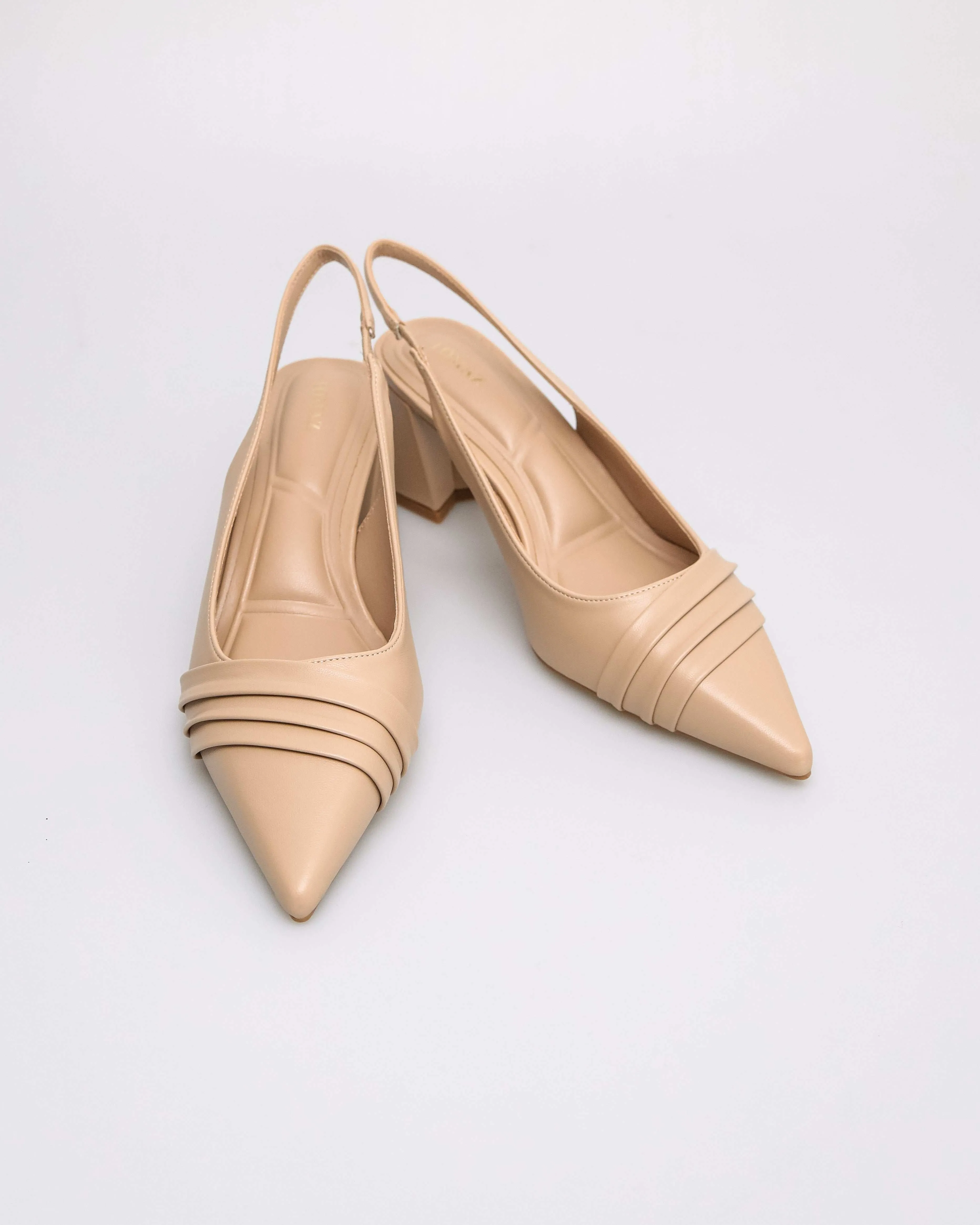 Tomaz FL101 Ladies Pleat Slingback Heels