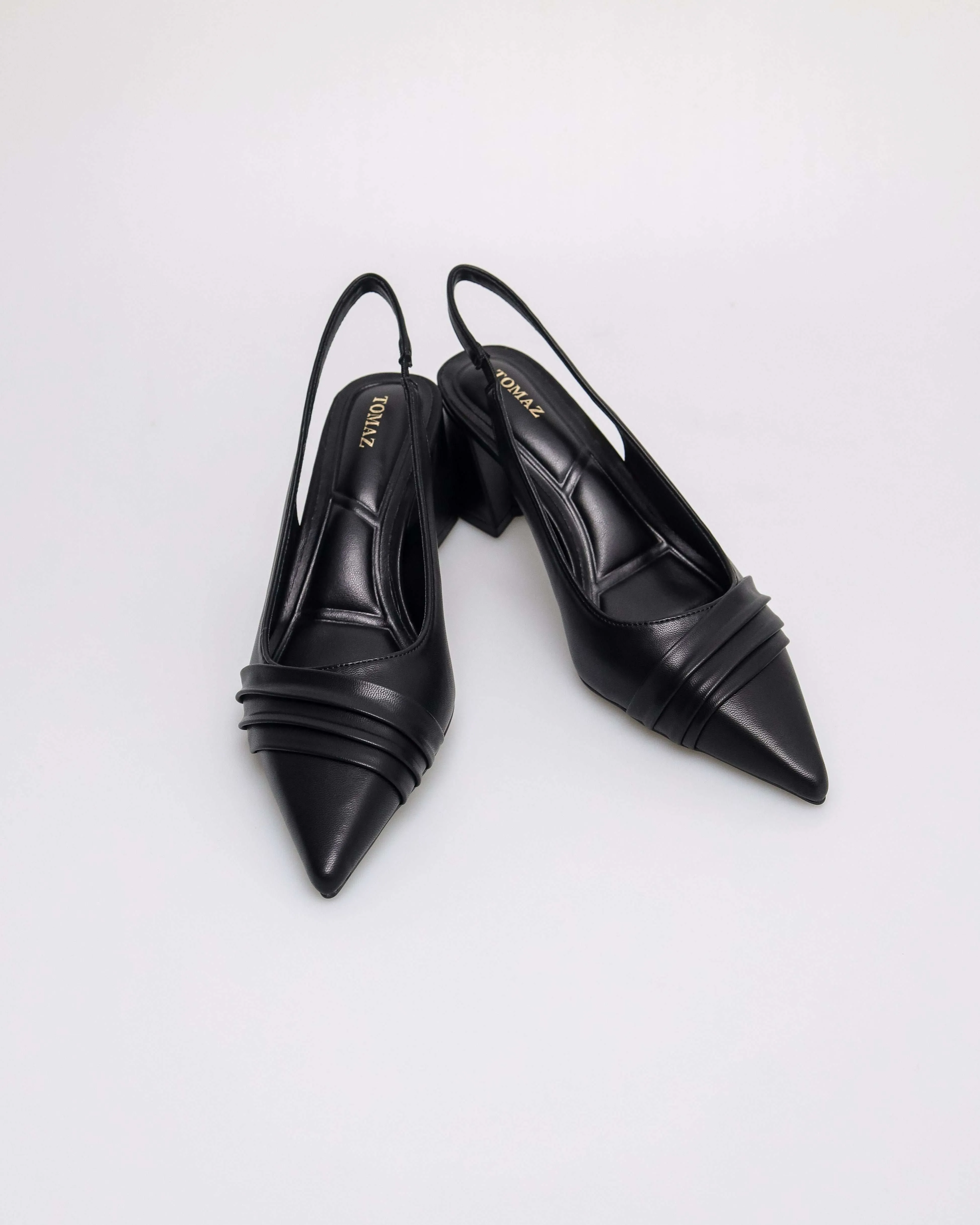 Tomaz FL101 Ladies Pleat Slingback Heels