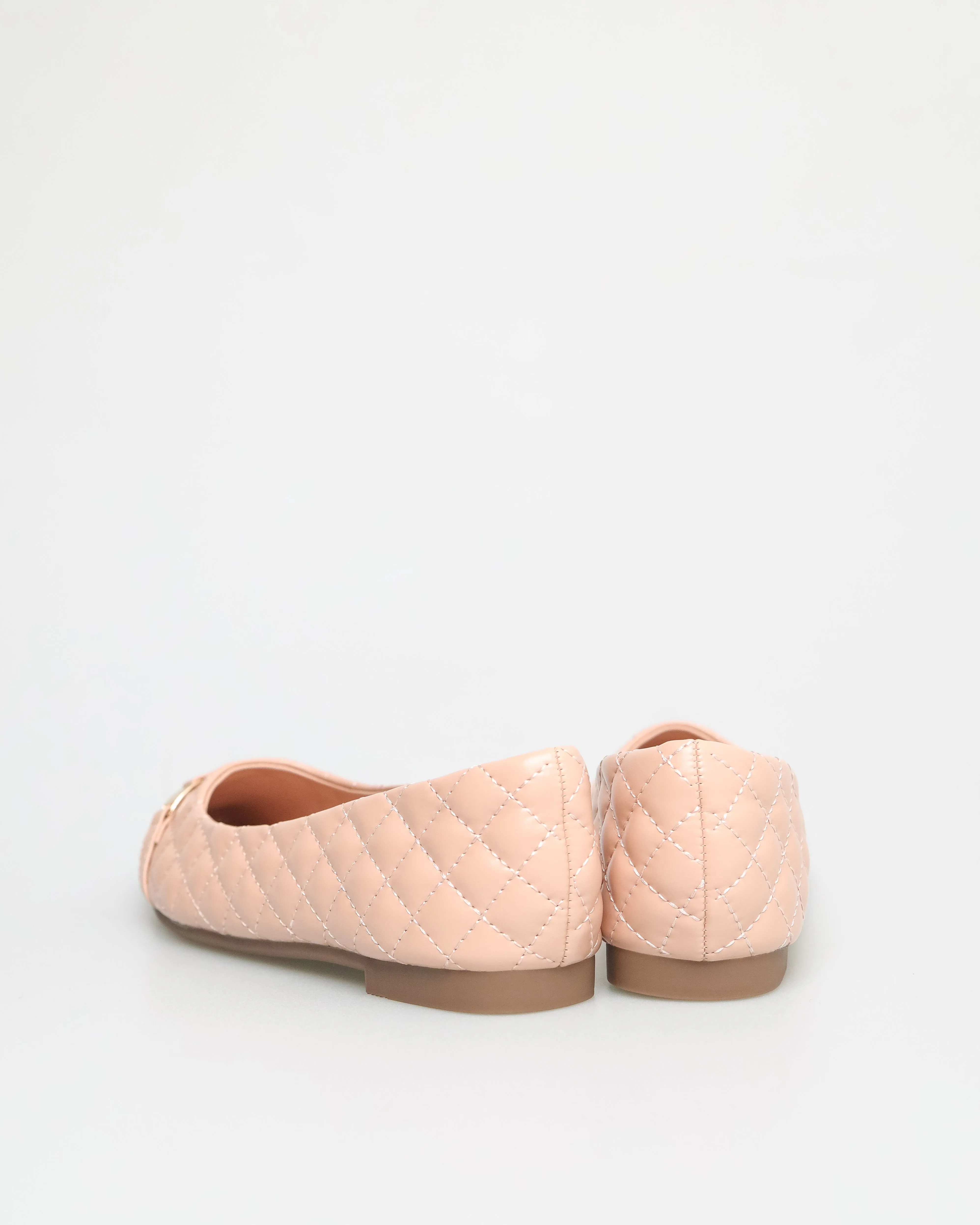 Tomaz NN251 Ladies Buckle Detail Quilted Flats