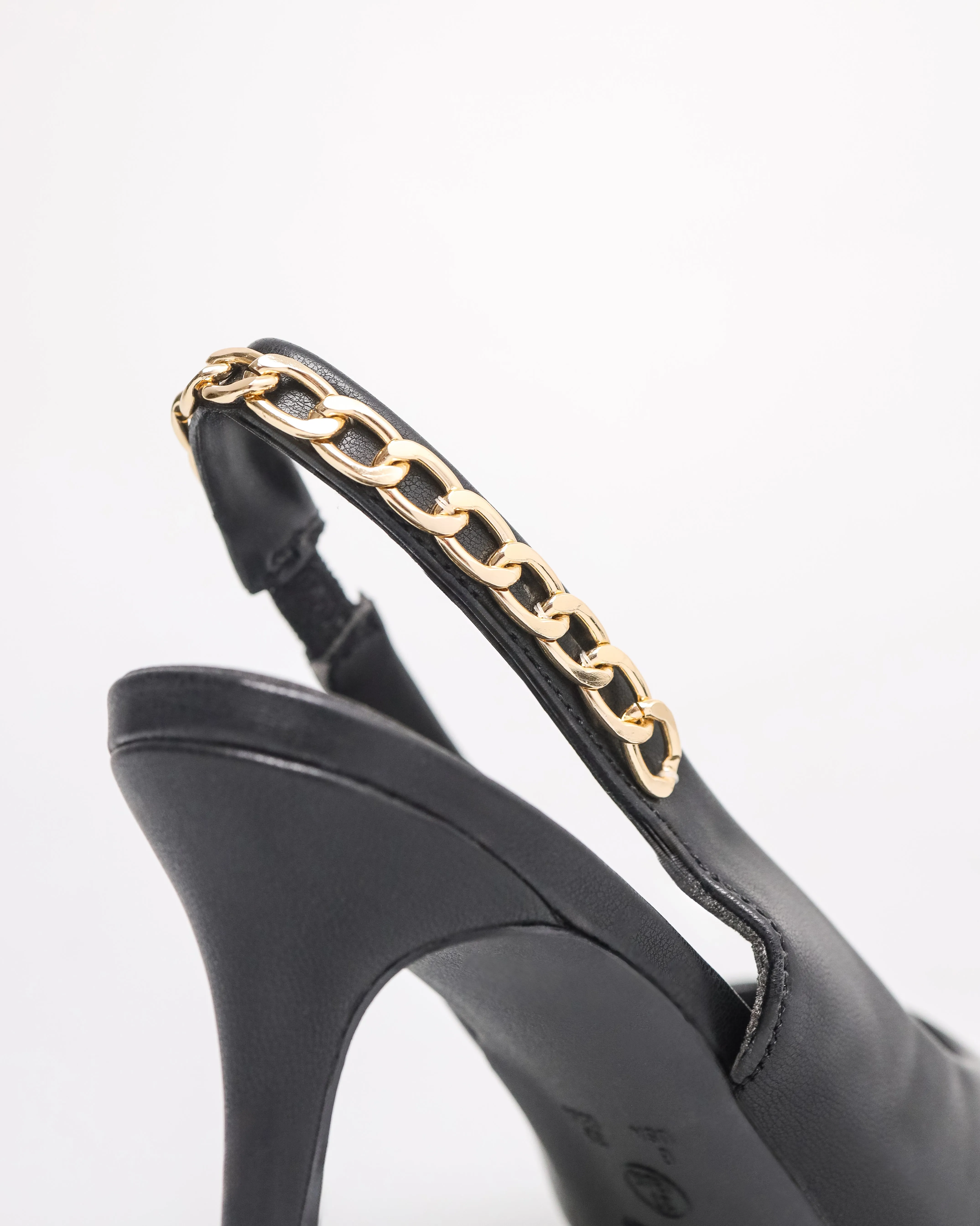 Tomaz NN355 Ladies Pointy Gold Chain Slingback Heels