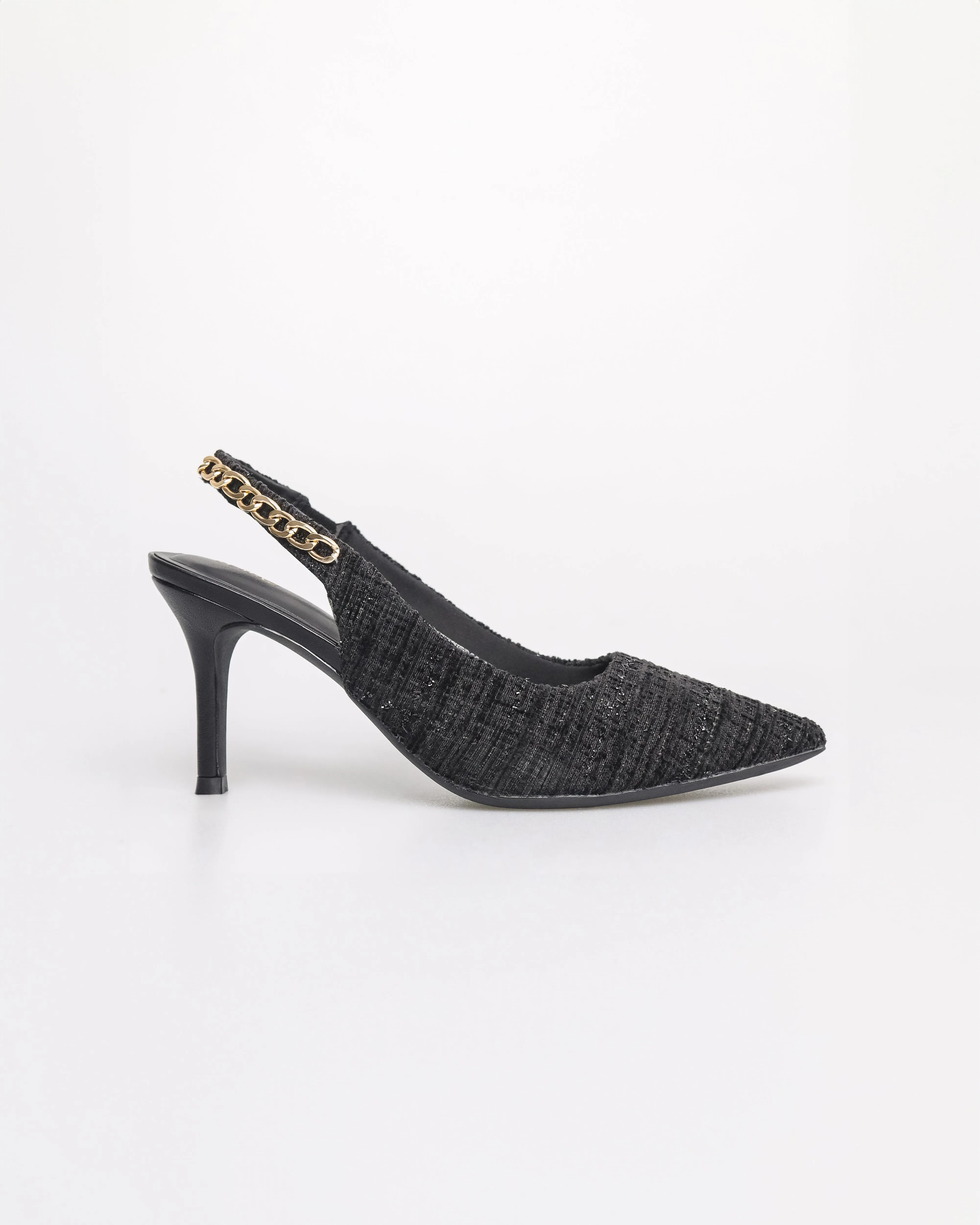 Tomaz NN355 Ladies Pointy Gold Chain Slingback Heels