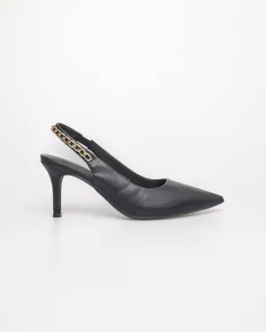 Tomaz NN355 Ladies Pointy Gold Chain Slingback Heels