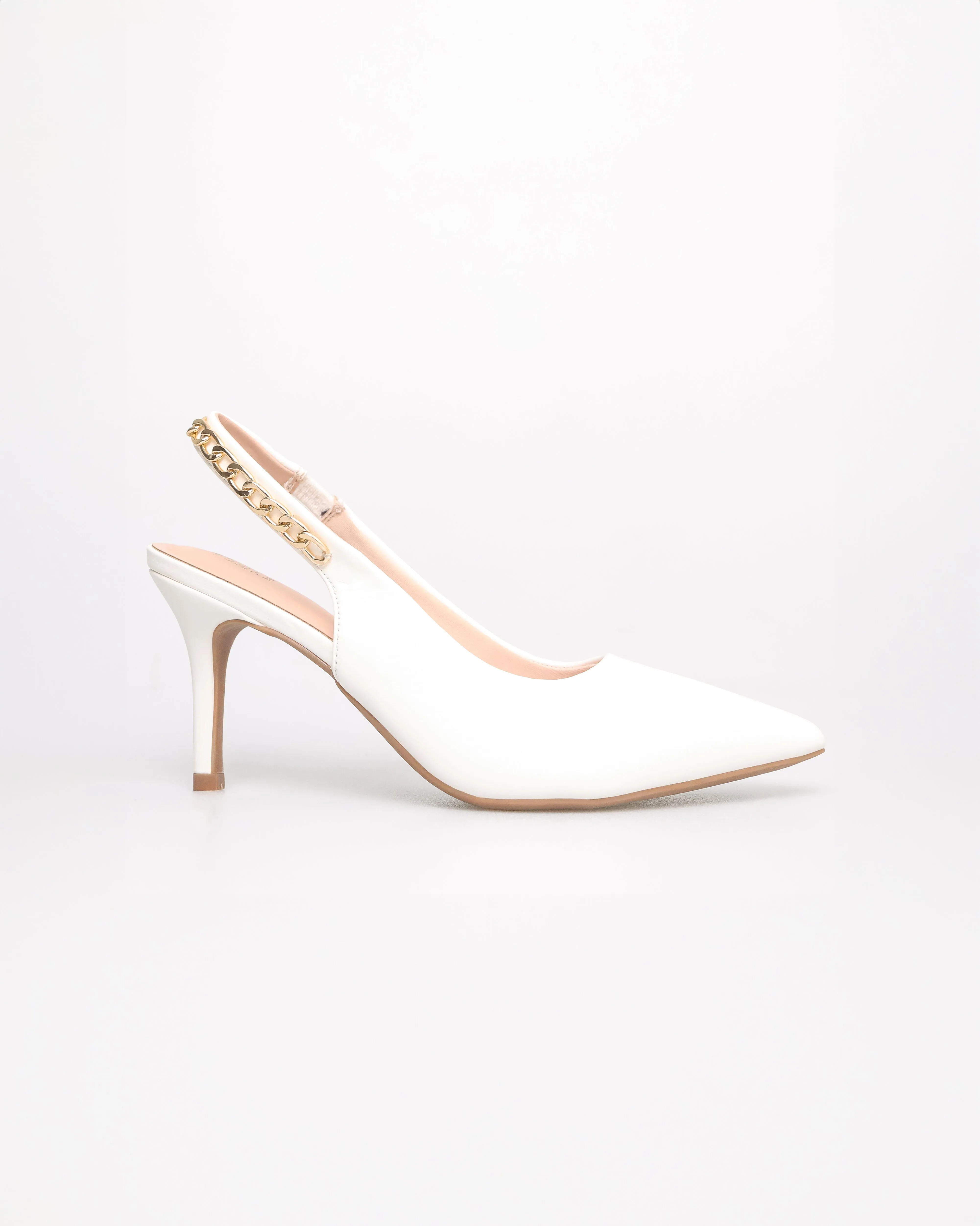 Tomaz NN355 Ladies Pointy Gold Chain Slingback Heels