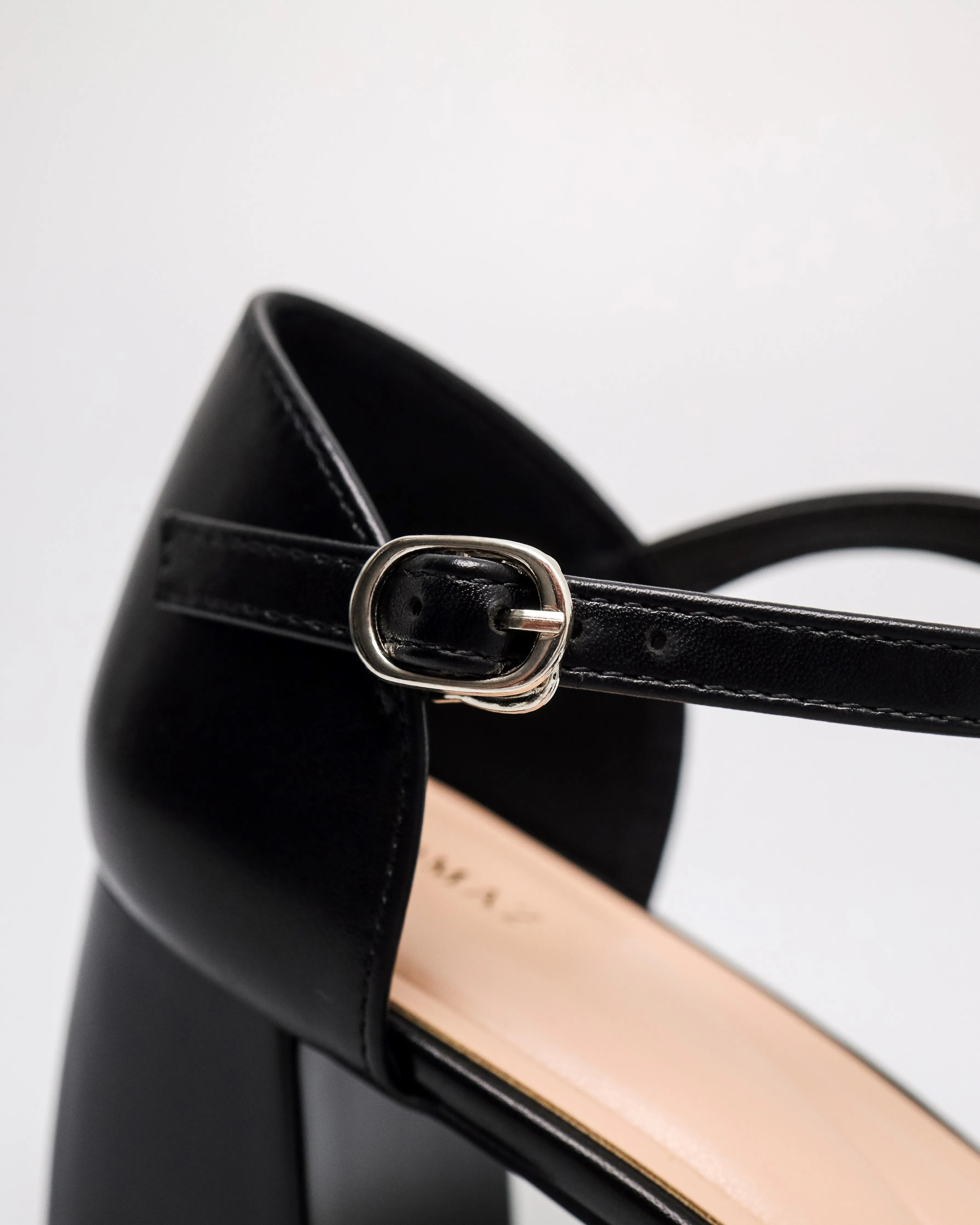 Tomaz NN388 Ladies Classic Ankle Strap Block Heels