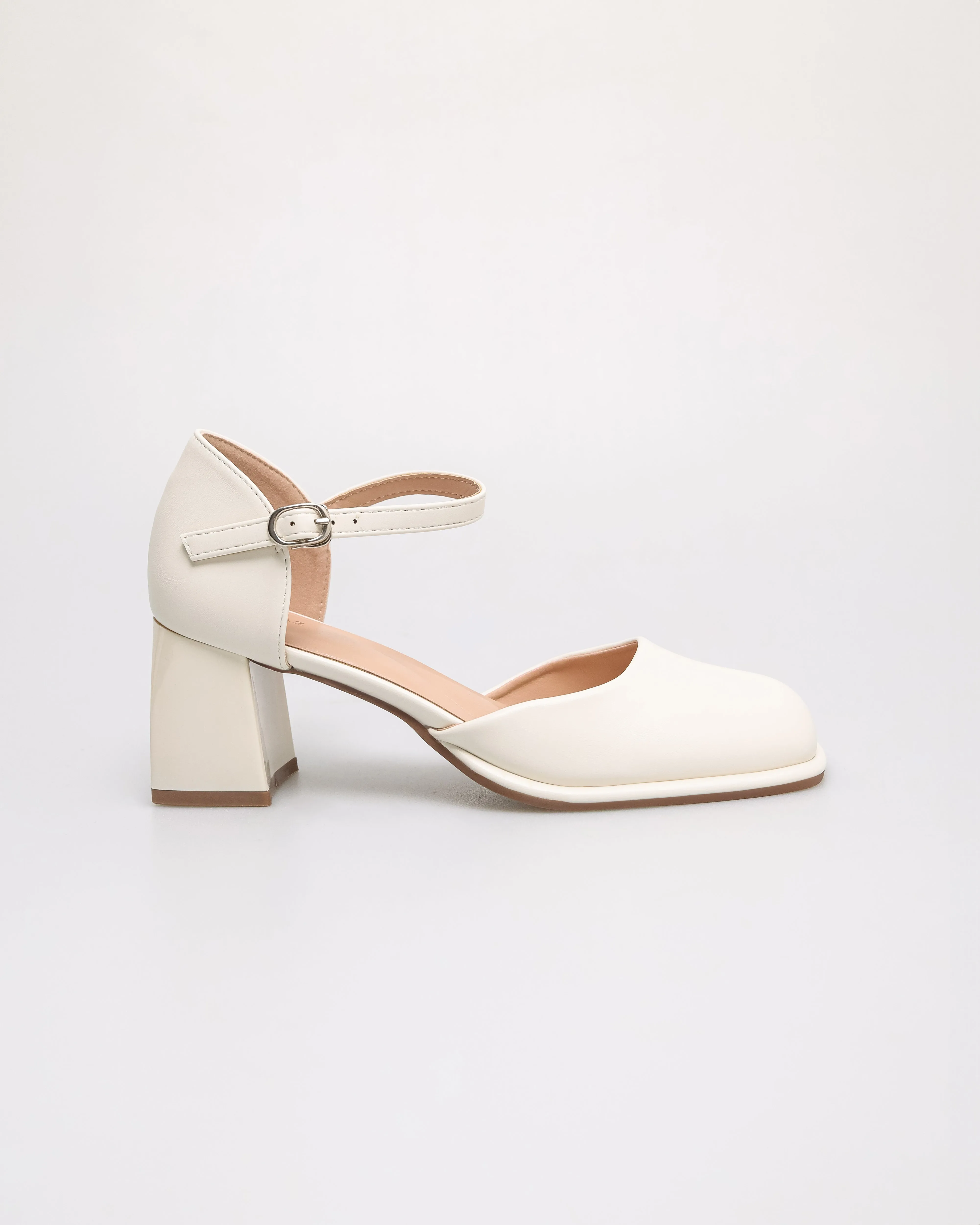 Tomaz NN388 Ladies Classic Ankle Strap Block Heels