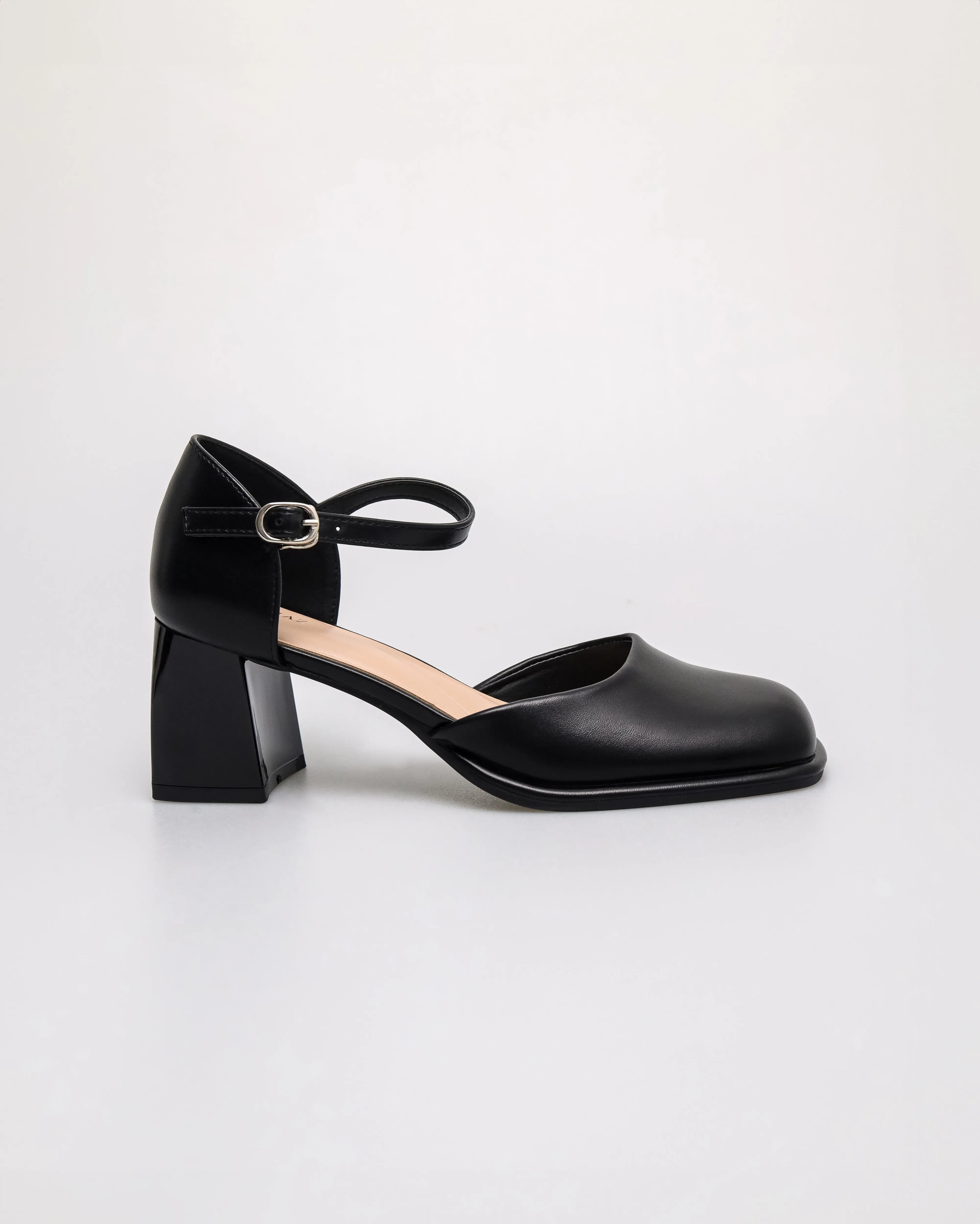 Tomaz NN388 Ladies Classic Ankle Strap Block Heels