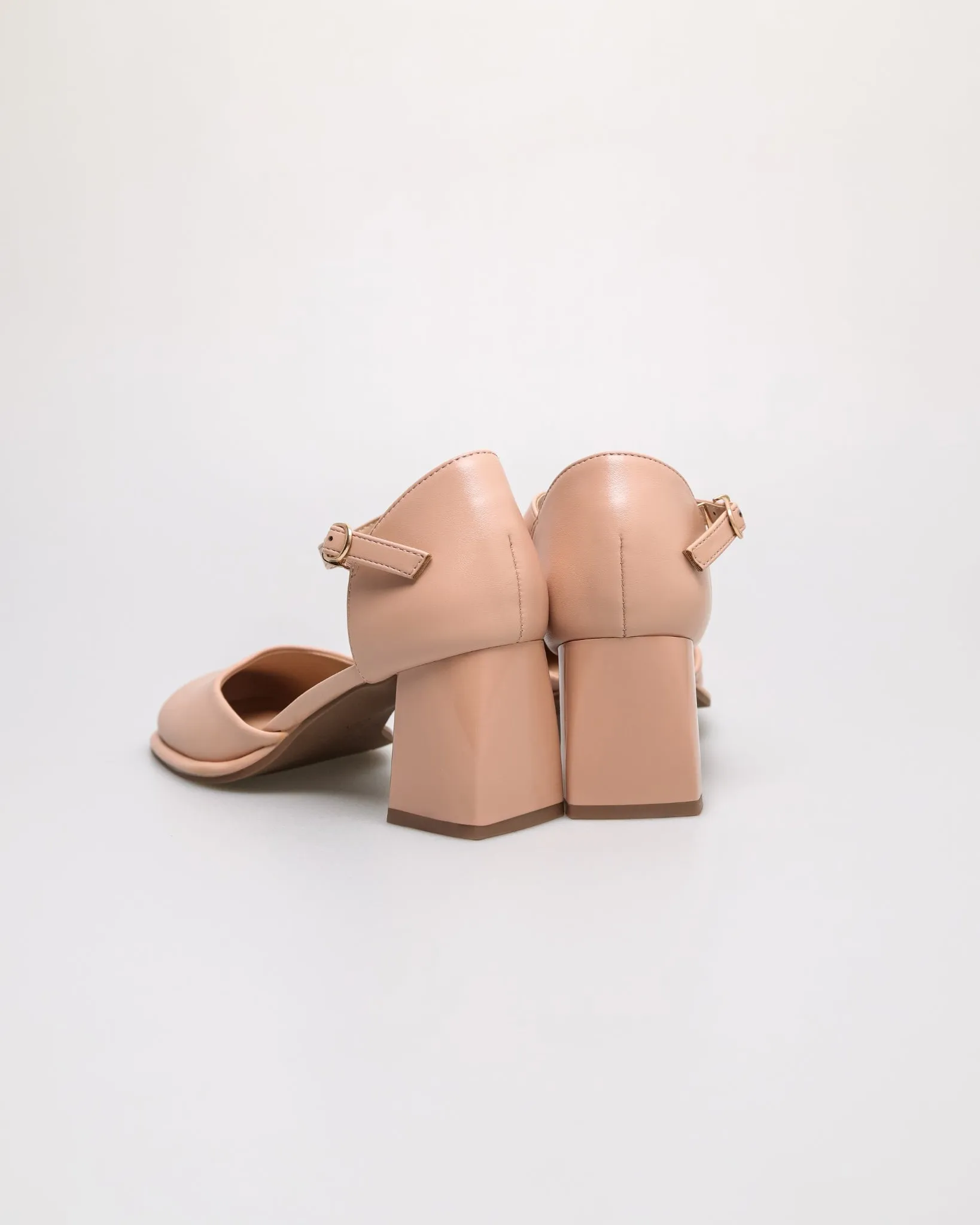 Tomaz NN388 Ladies Classic Ankle Strap Block Heels