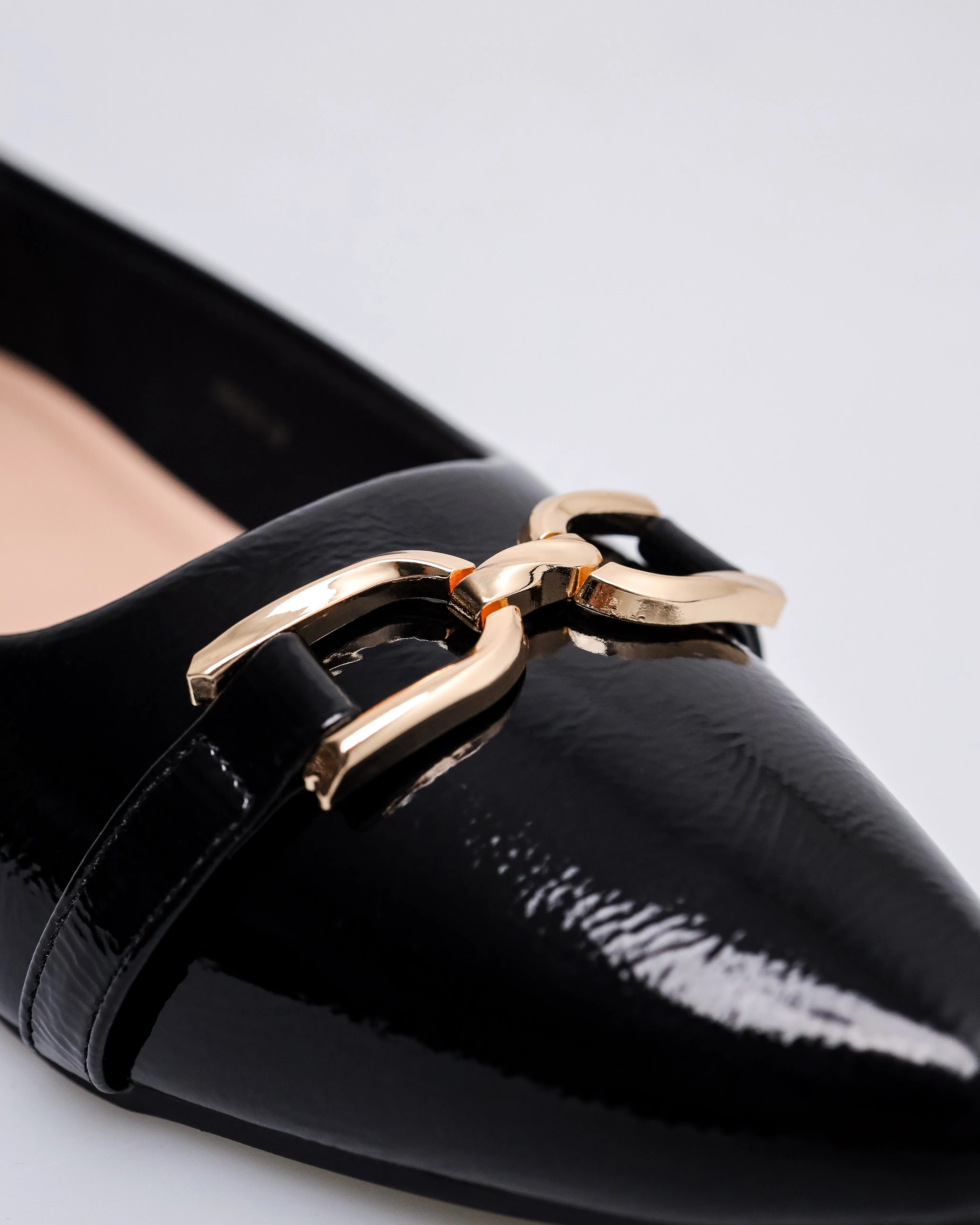 Tomaz NN578 Ladies Gold Buckle flats