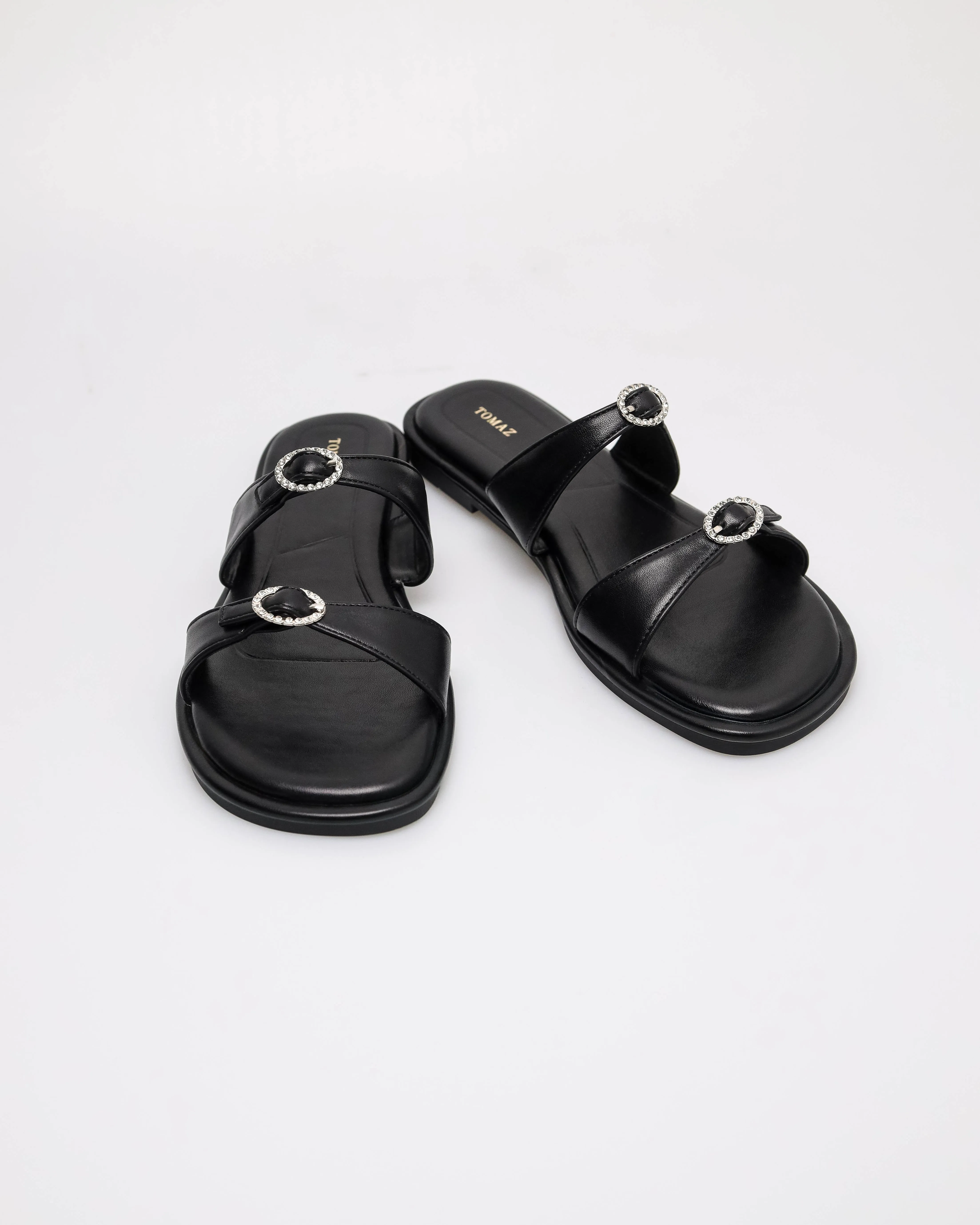 Tomaz NN604 Ladies Glittery Buckle Sandal
