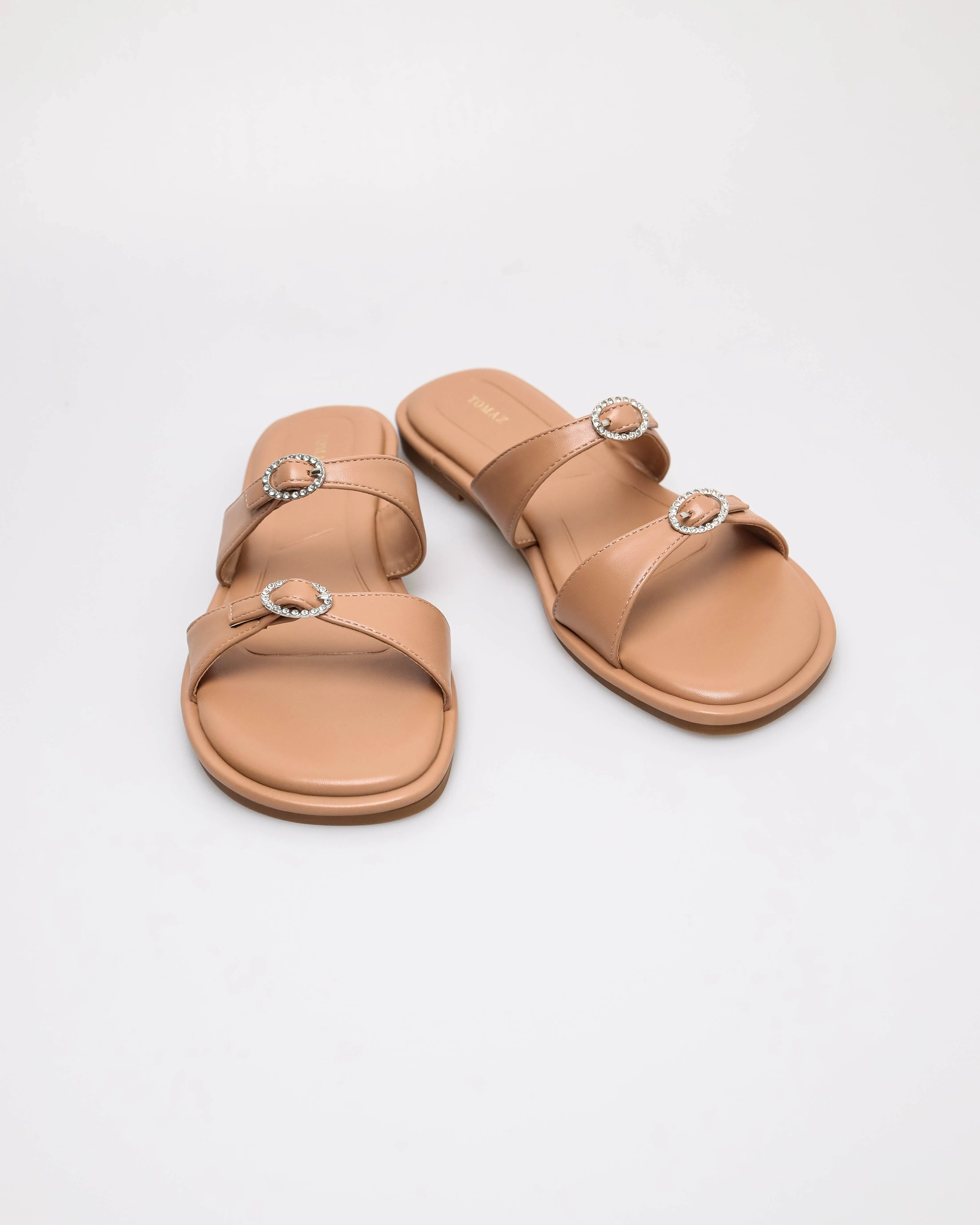 Tomaz NN604 Ladies Glittery Buckle Sandal