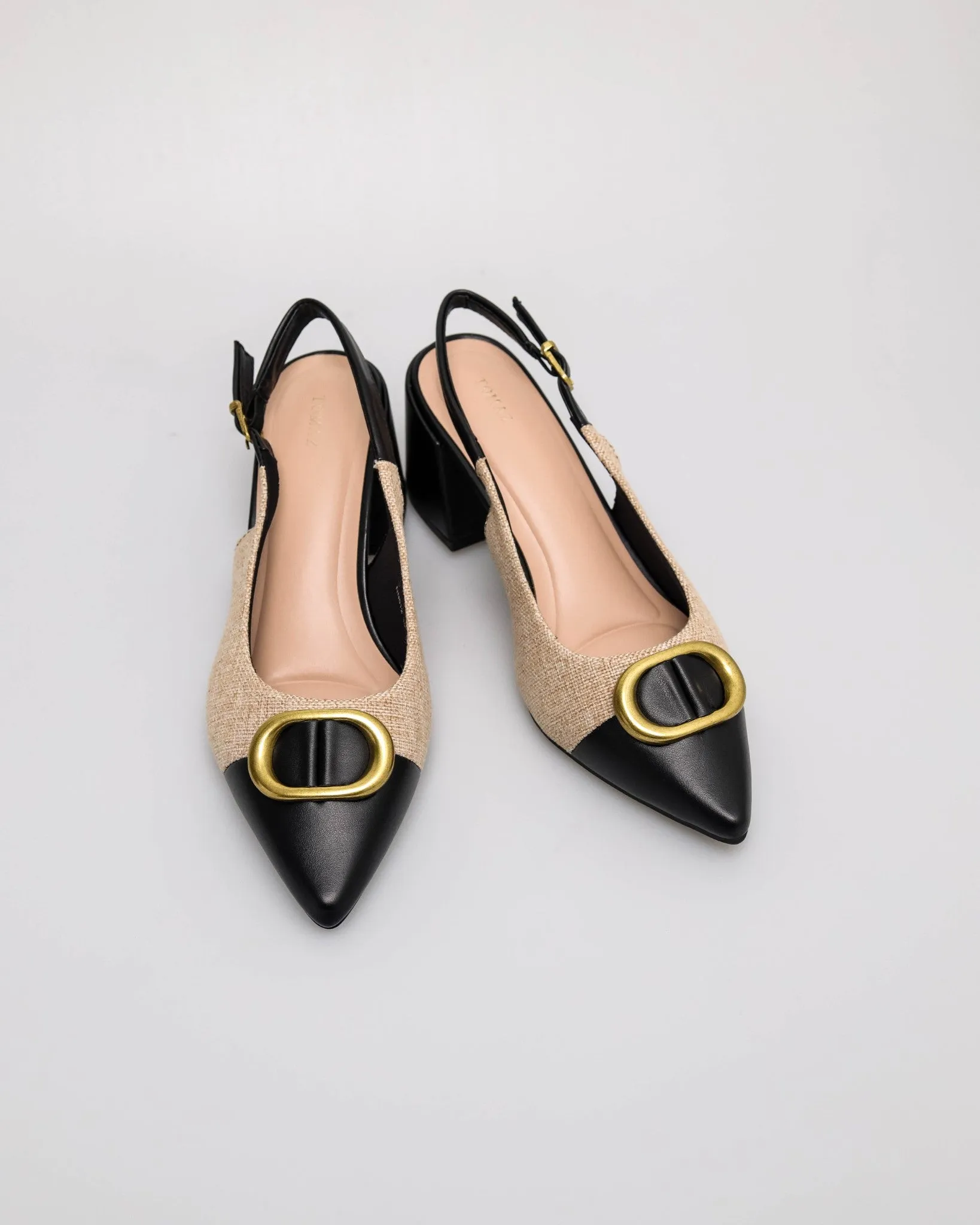 Tomaz NN612 Ladies Golden Buckle Heels