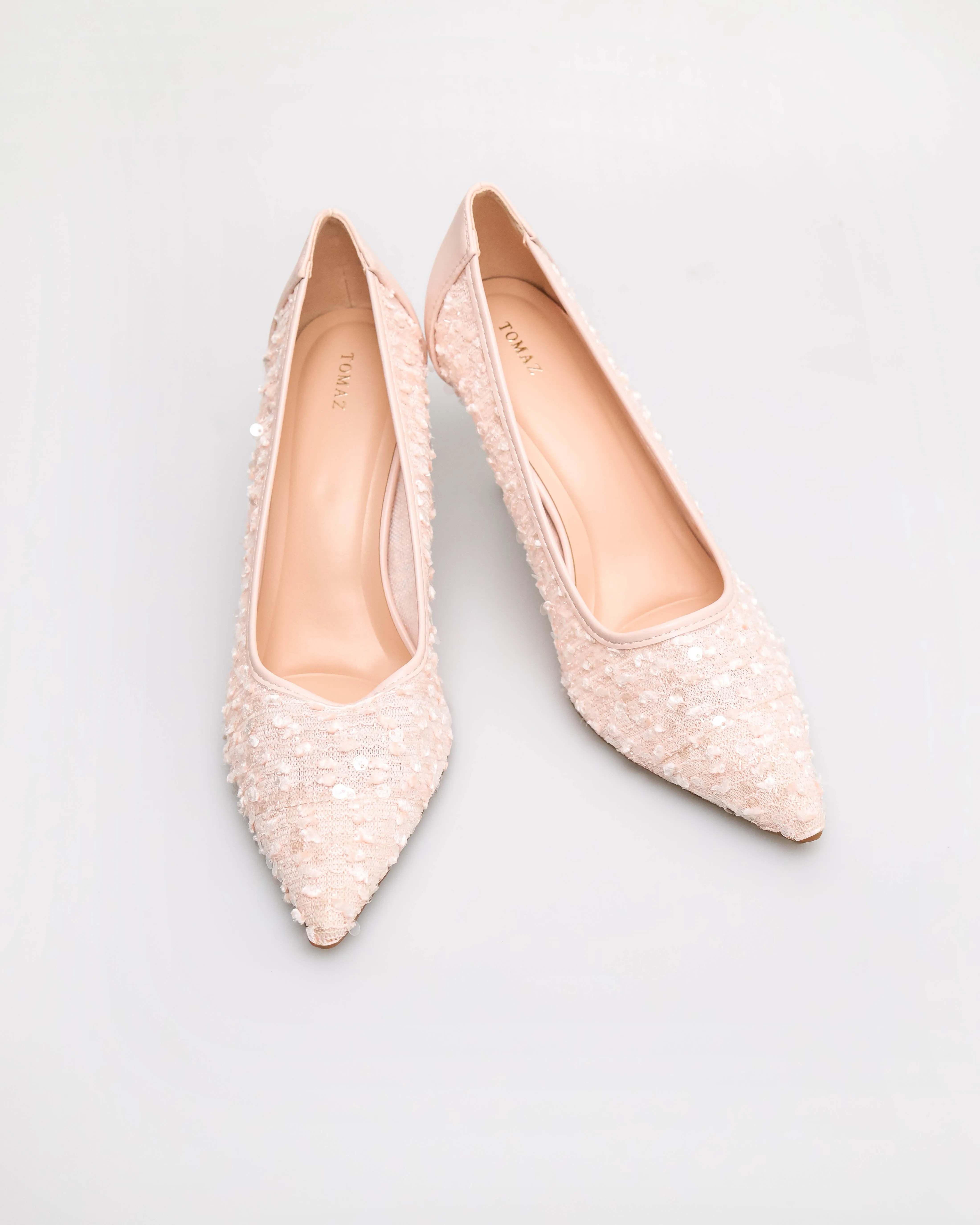 Tomaz NN614 Ladies Knit Sequin Heels