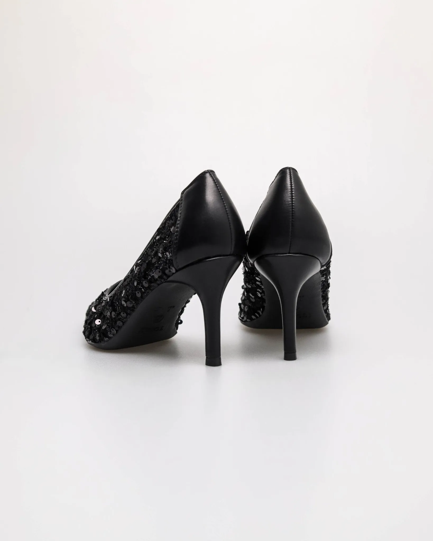 Tomaz NN614 Ladies Knit Sequin Heels