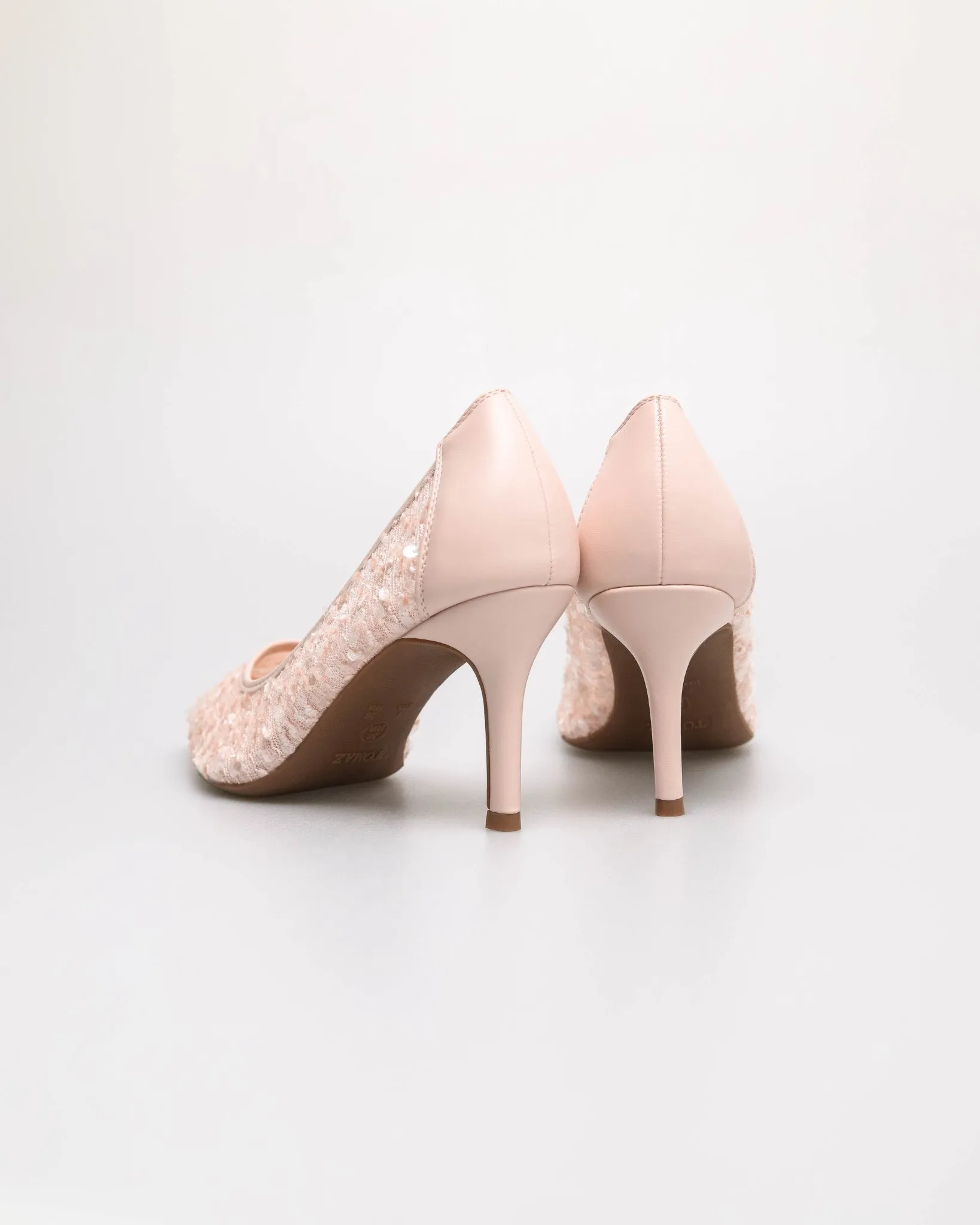Tomaz NN614 Ladies Knit Sequin Heels