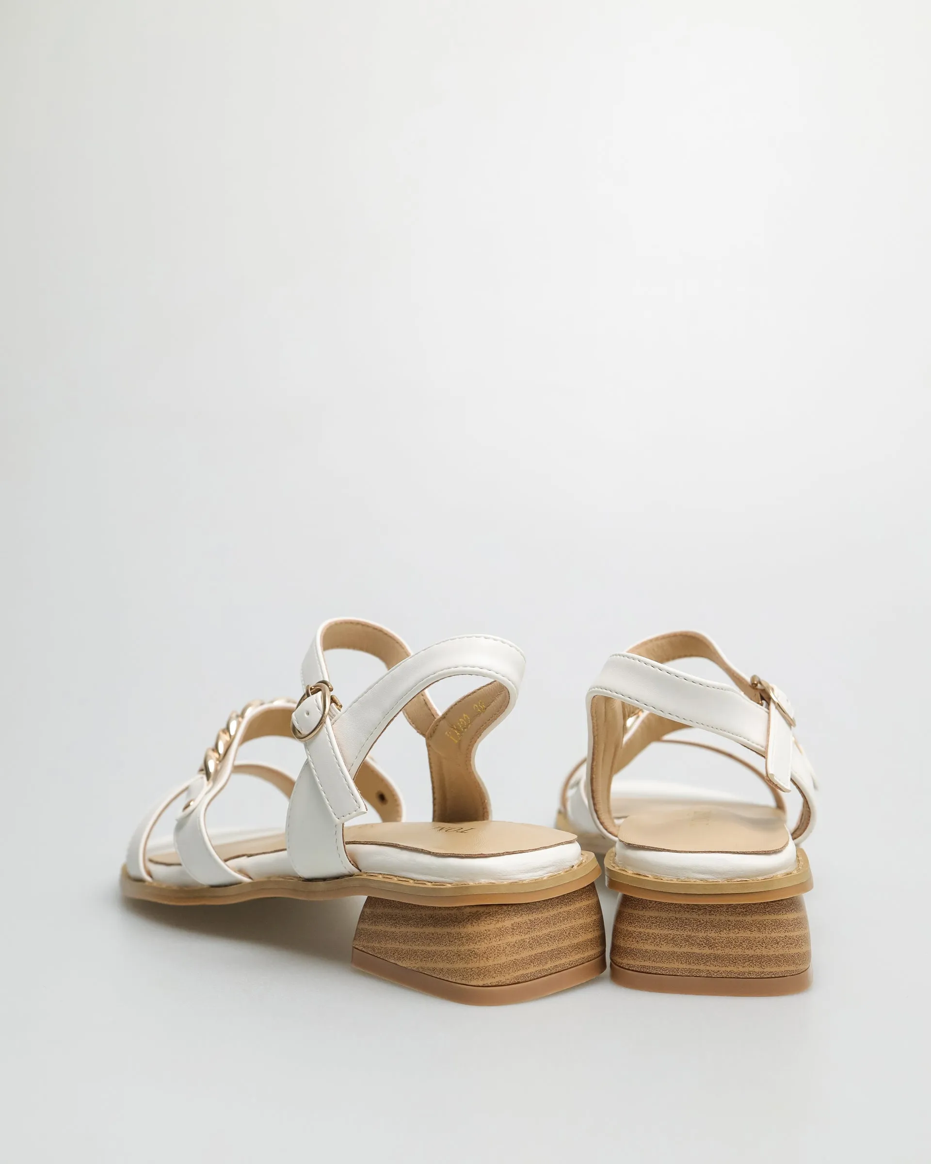 Tomaz YX122 Ladies Gold Chain Slingbacks