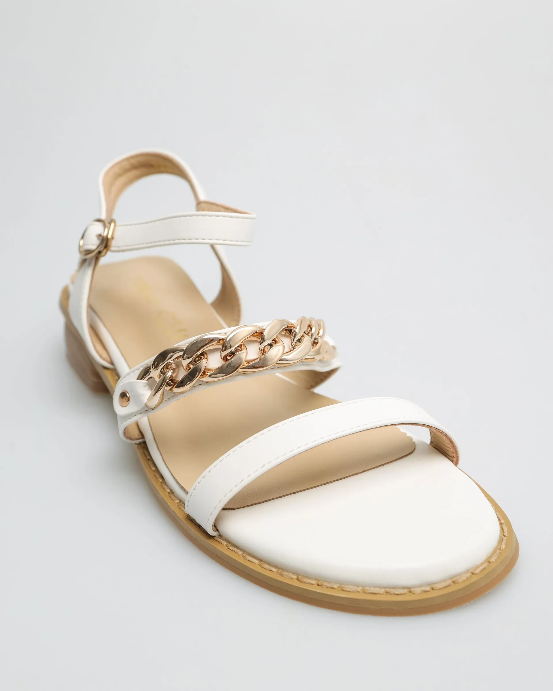 Tomaz YX122 Ladies Gold Chain Slingbacks