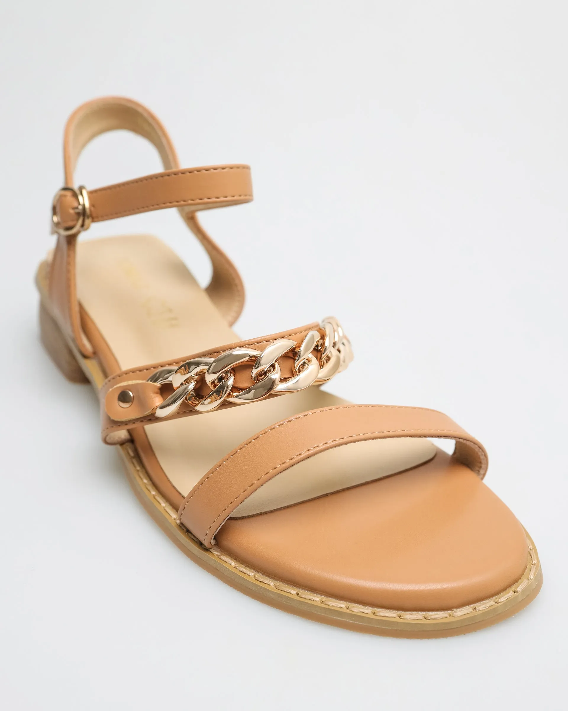 Tomaz YX122 Ladies Gold Chain Slingbacks