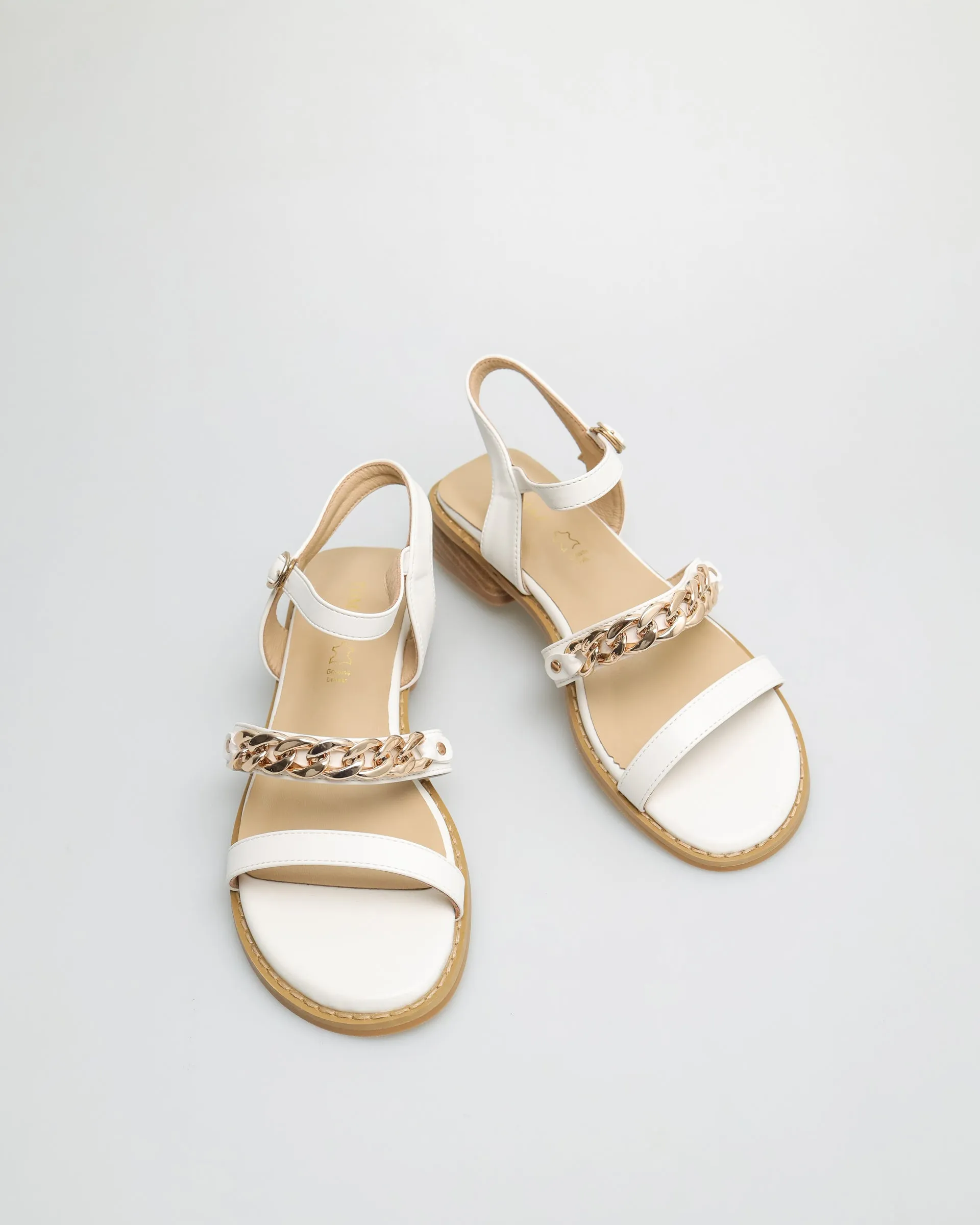 Tomaz YX122 Ladies Gold Chain Slingbacks