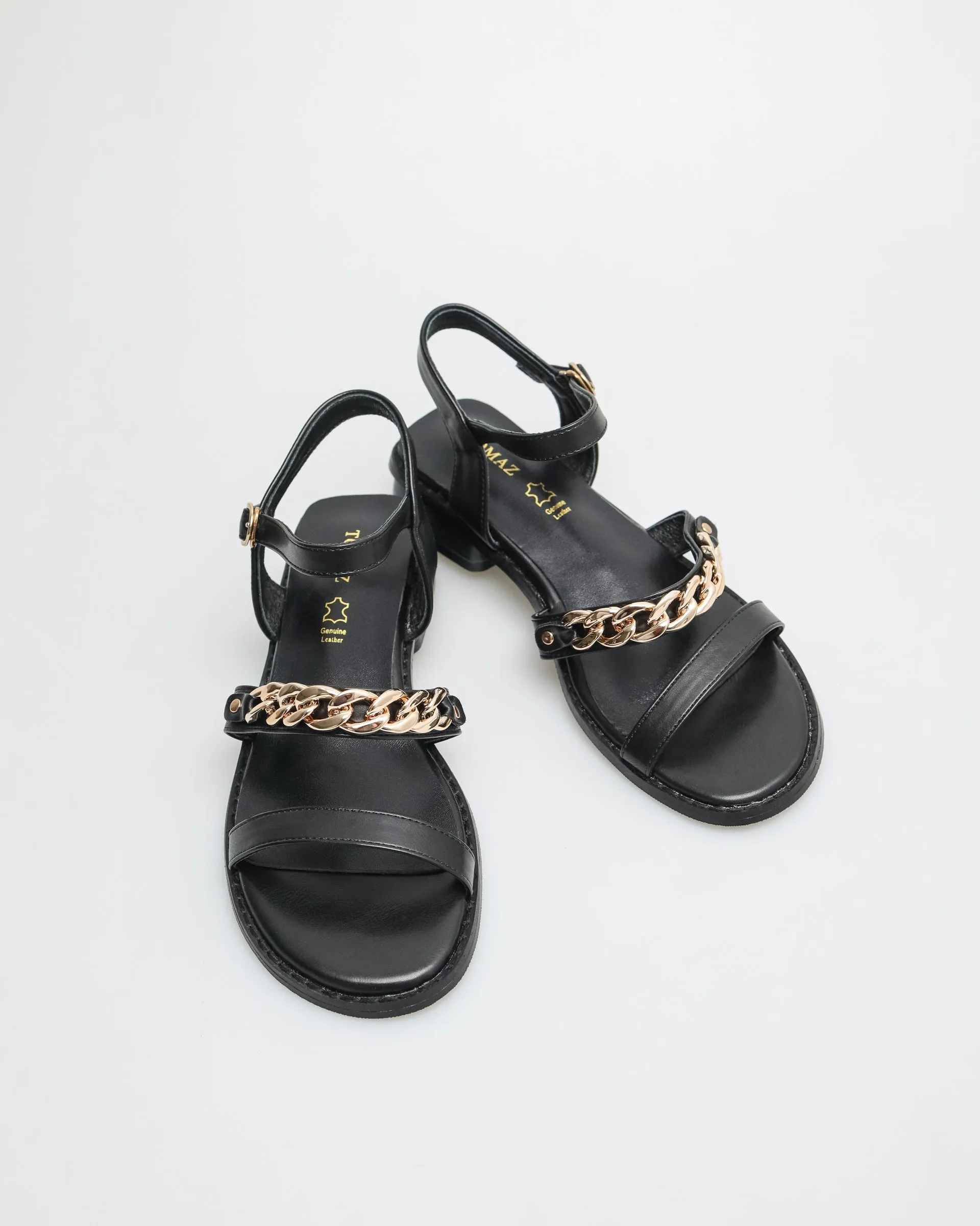 Tomaz YX122 Ladies Gold Chain Slingbacks