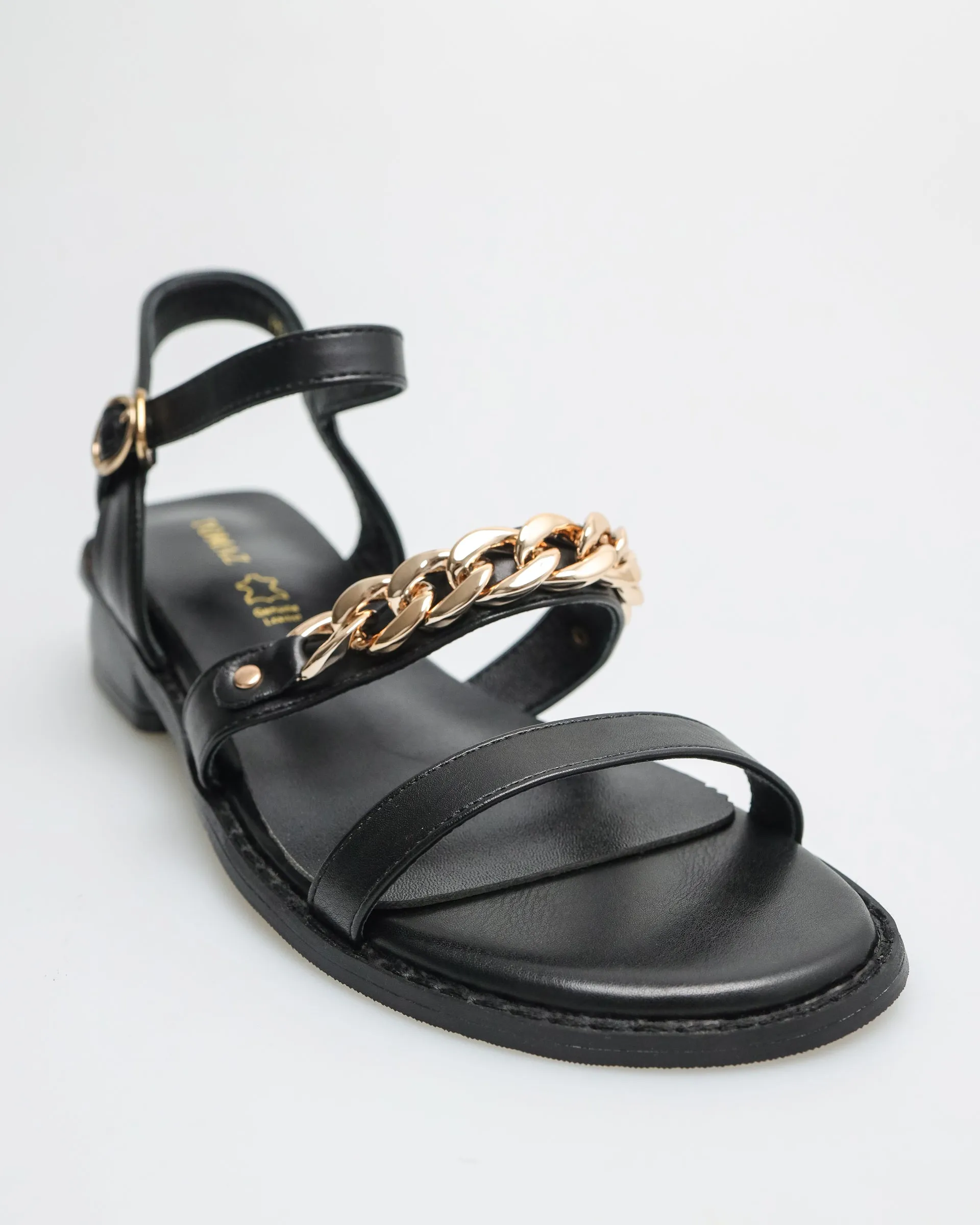 Tomaz YX122 Ladies Gold Chain Slingbacks