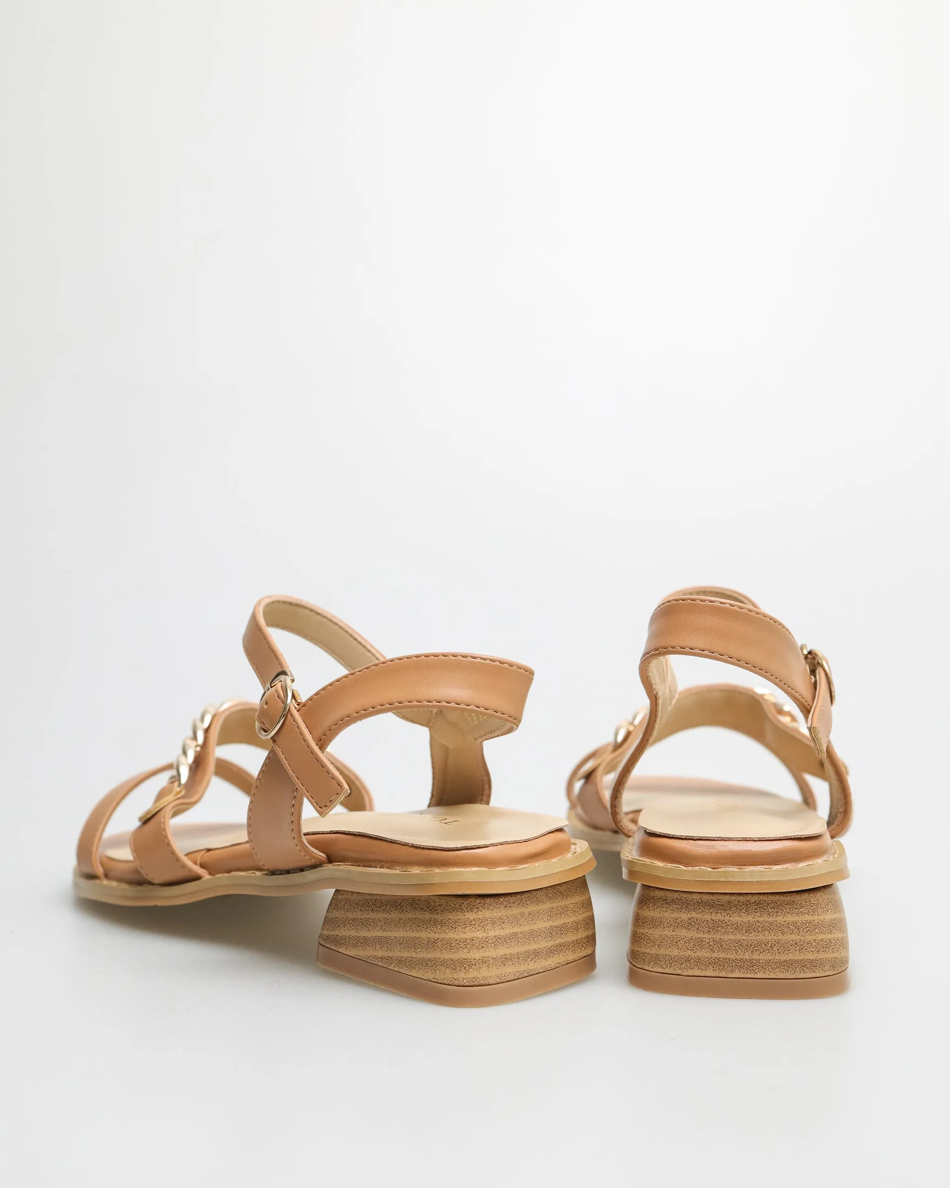 Tomaz YX122 Ladies Gold Chain Slingbacks