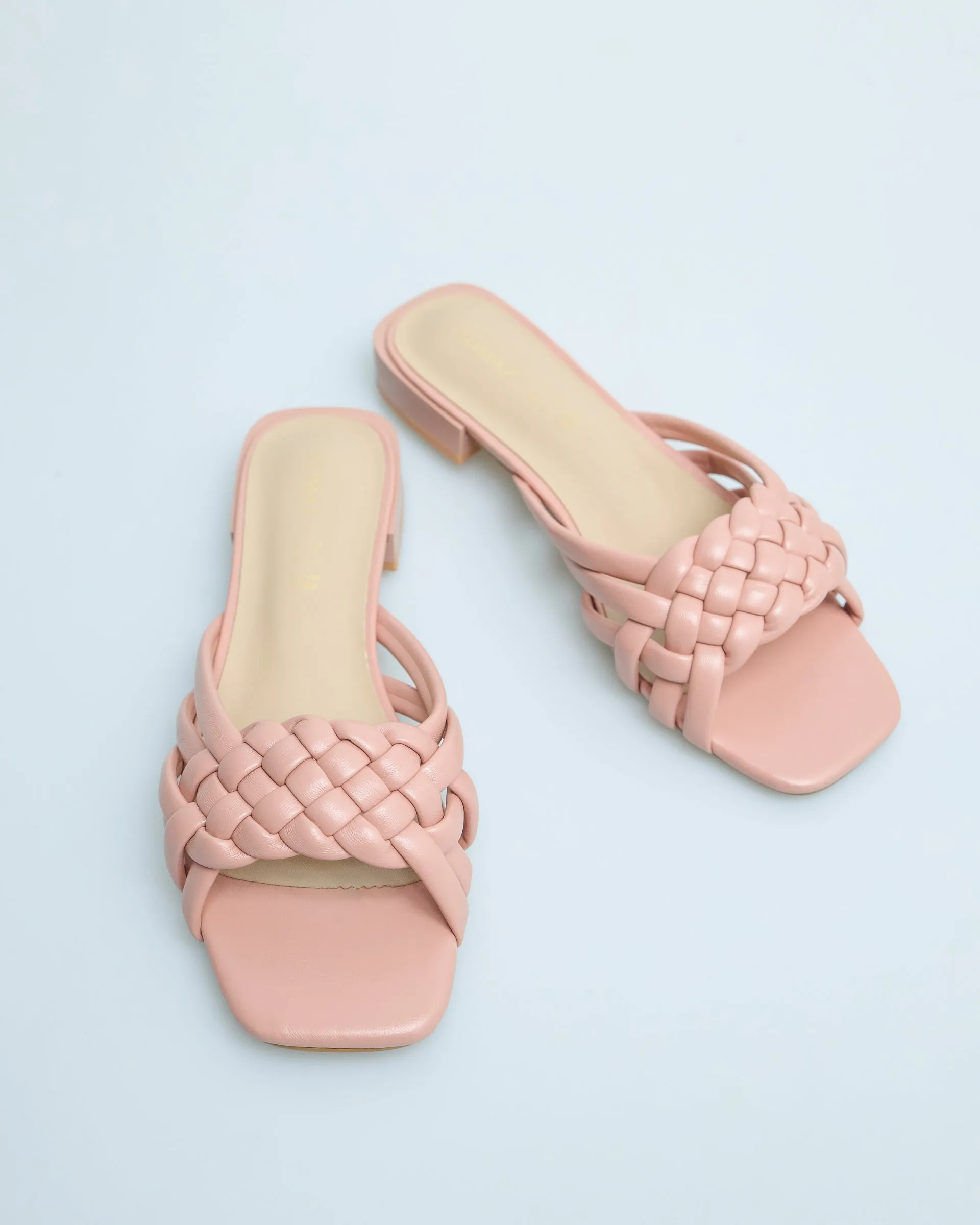 Tomaz YX55 Ladies Braided Strap Sandals  (Pink)