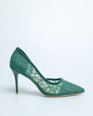 Tomaz YX90 Ladies Lace Stiletto (Green)