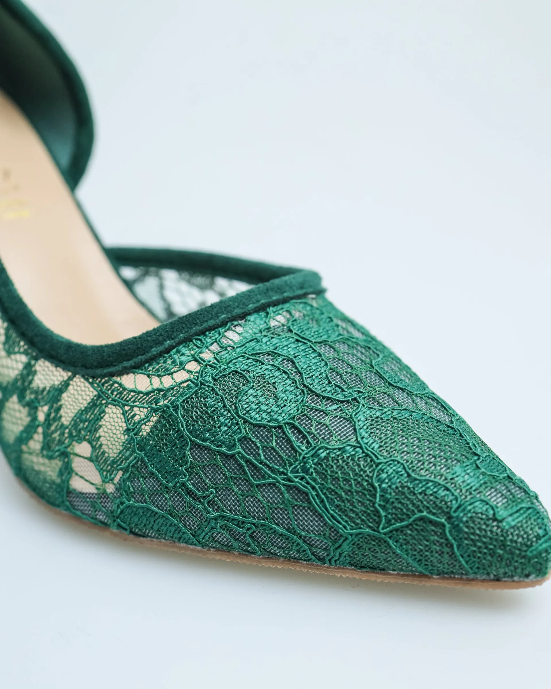 Tomaz YX90 Ladies Lace Stiletto (Green)