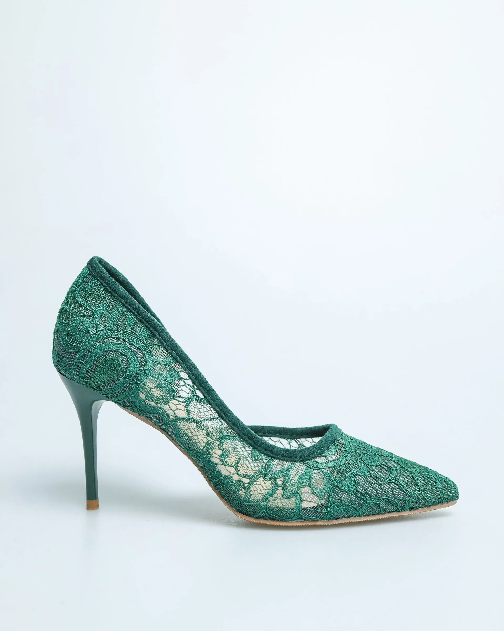 Tomaz YX90 Ladies Lace Stiletto (Green)