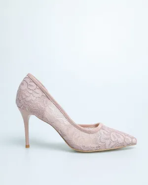 Tomaz YX90 Ladies Lace Stiletto (Pink)