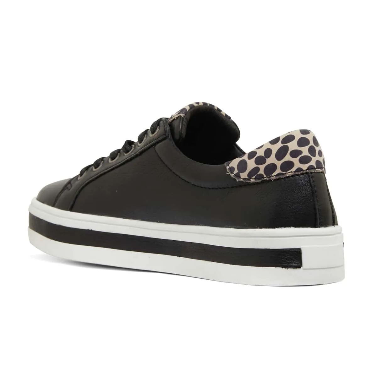 Ultra Sneaker in Black And Leopard Leather