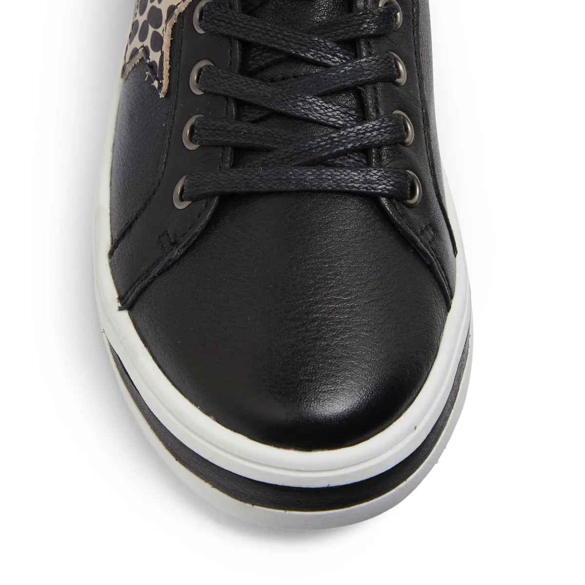 Ultra Sneaker in Black And Leopard Leather