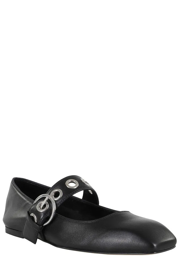 Uma Eyelet Nappa Leather Black