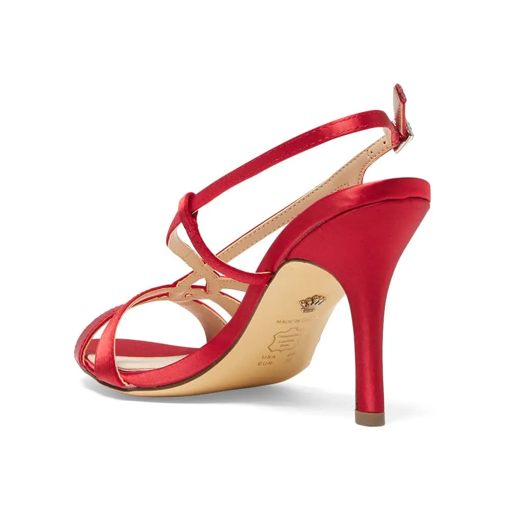 Valley Heel in Red Rouge Crystal