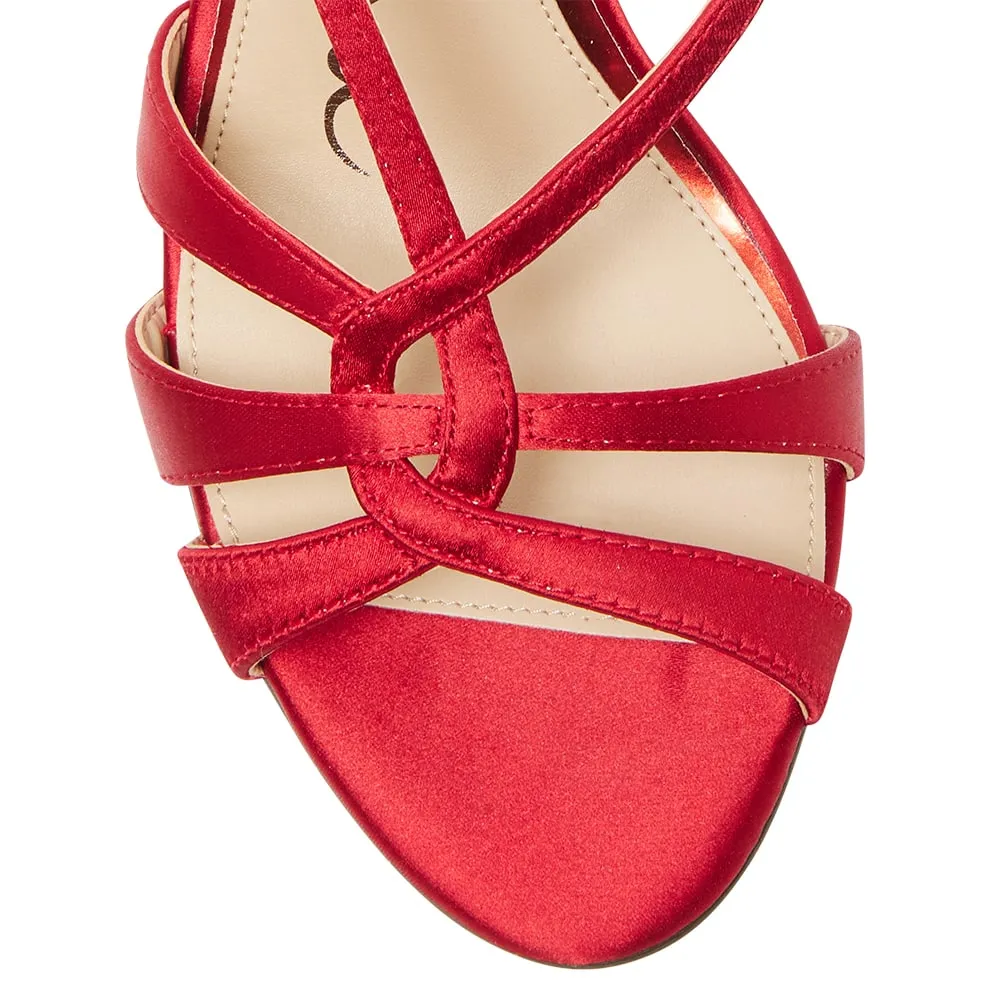 Valley Heel in Red Rouge Crystal