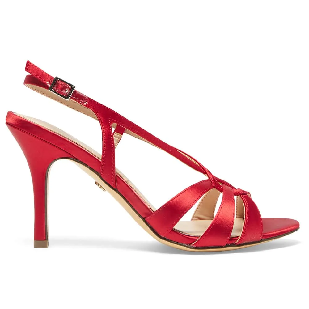 Valley Heel in Red Rouge Crystal