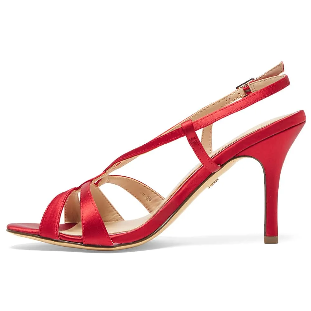 Valley Heel in Red Rouge Crystal