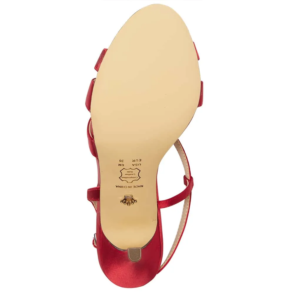 Valley Heel in Red Rouge Crystal