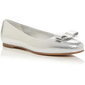 Varina Womens Leather Slip On Ballet Flats