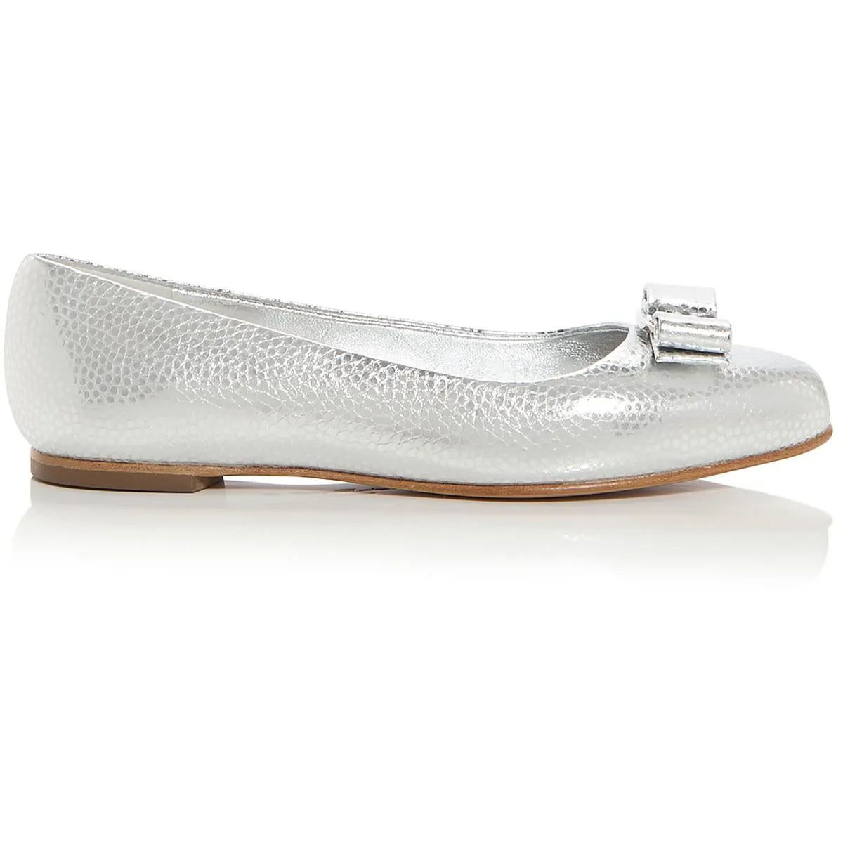 Varina Womens Leather Slip On Ballet Flats