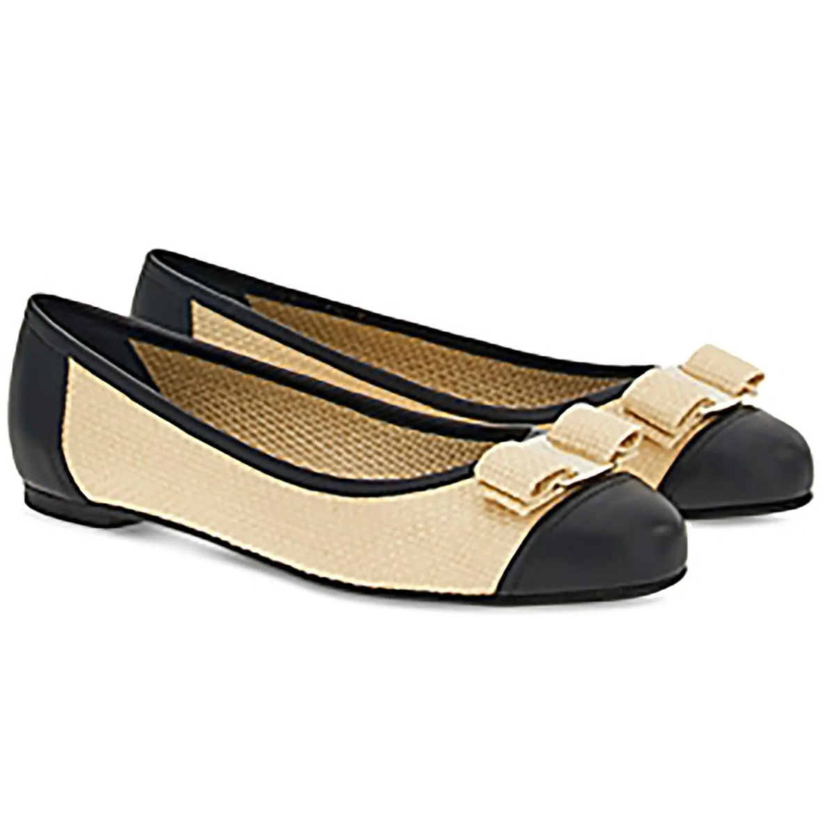 Varina Womens Leather Slip On Ballet Flats