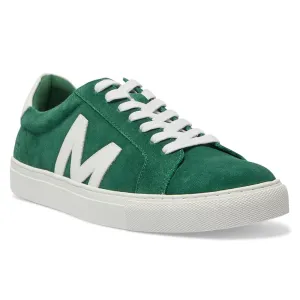 Varsity Sneaker in Green/white Leather