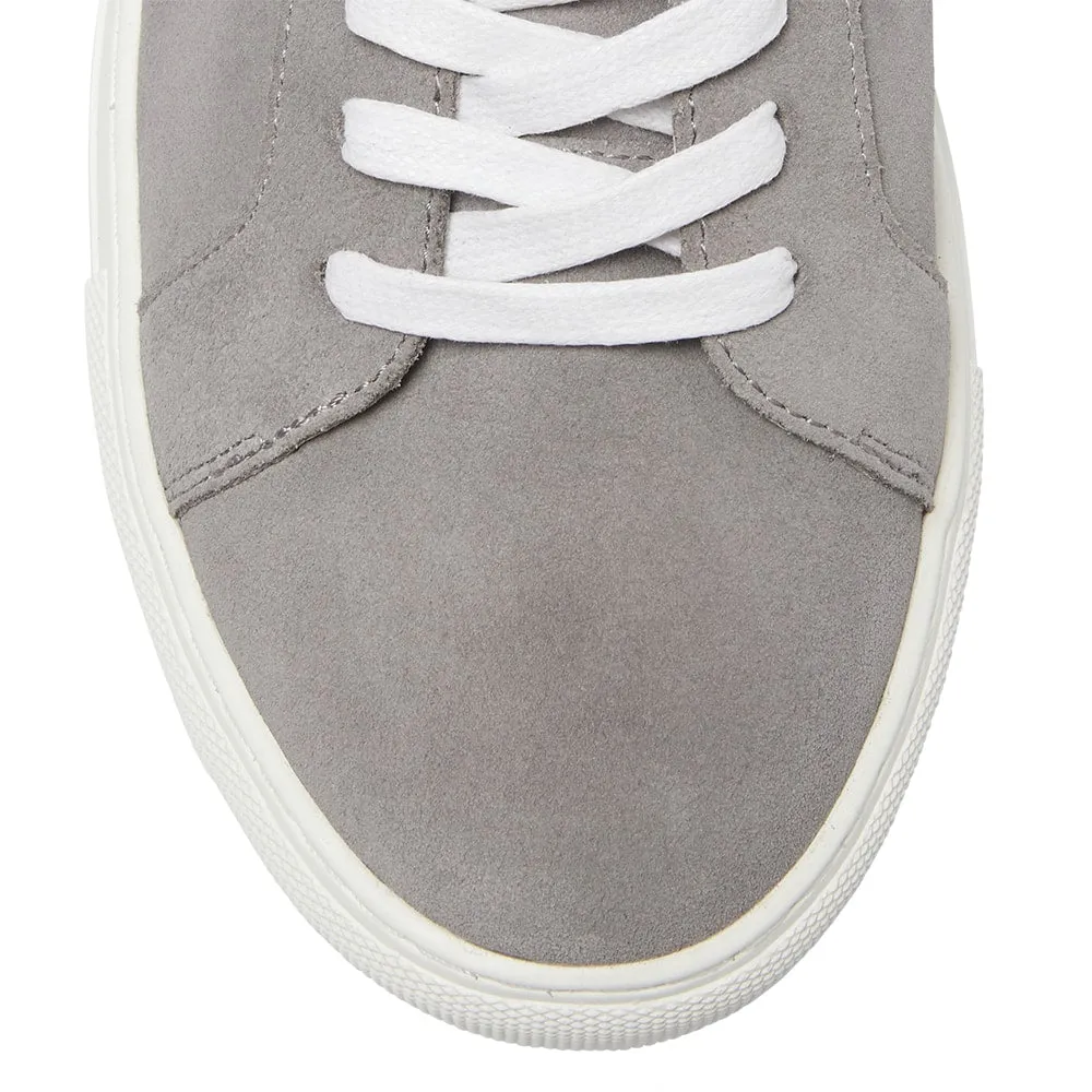 Varsity Sneaker in Grey And White Leather