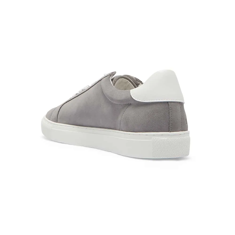 Varsity Sneaker in Grey And White Leather