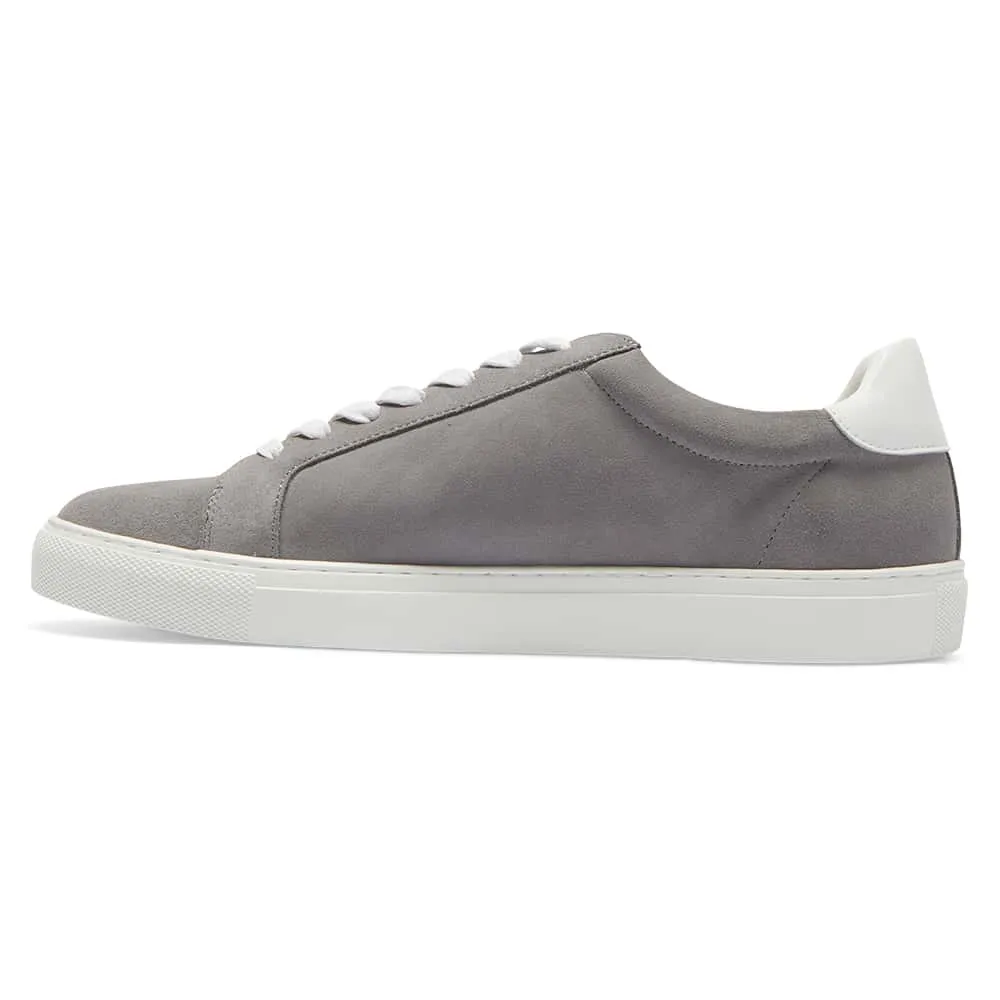Varsity Sneaker in Grey And White Leather