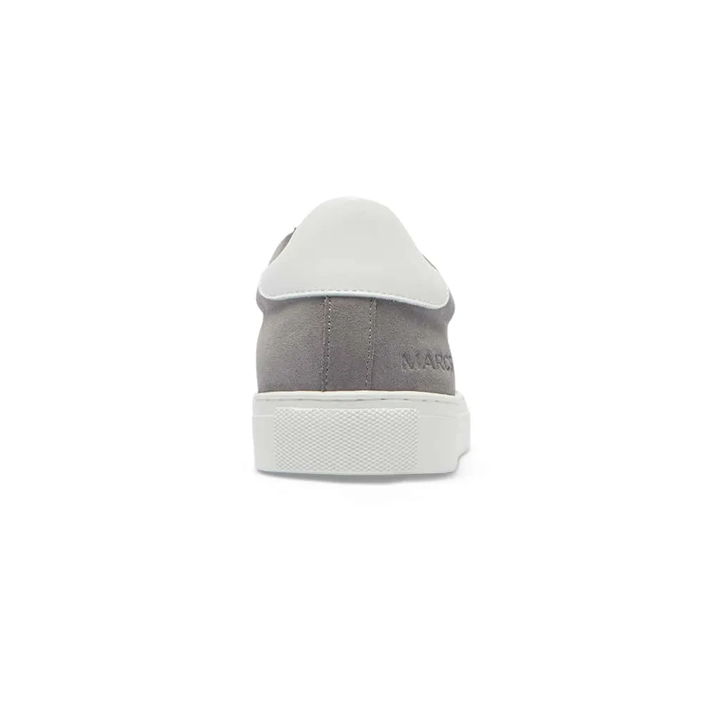Varsity Sneaker in Grey And White Leather