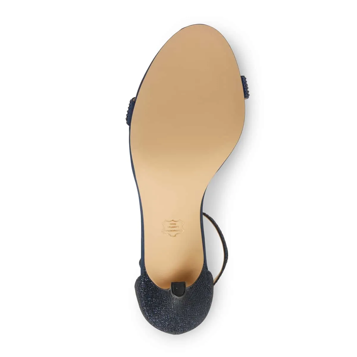 Veniza Heel in Navy Satin