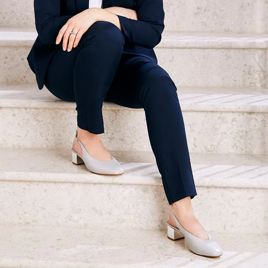 Verity: Pale Gray Leather